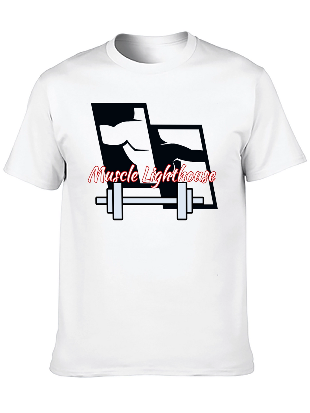 Muscle Lighthouse Mens Black T-Shirt Gym