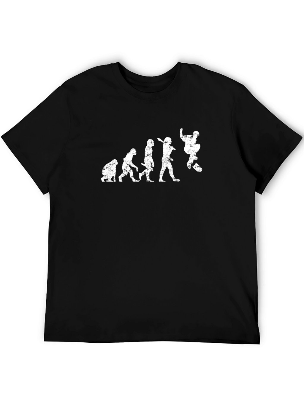 Skateboard Evolution T-Shirt - Black Graphic Tee