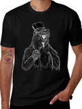 Bear Top Hat T-Shirt - Unique Graphic Tee