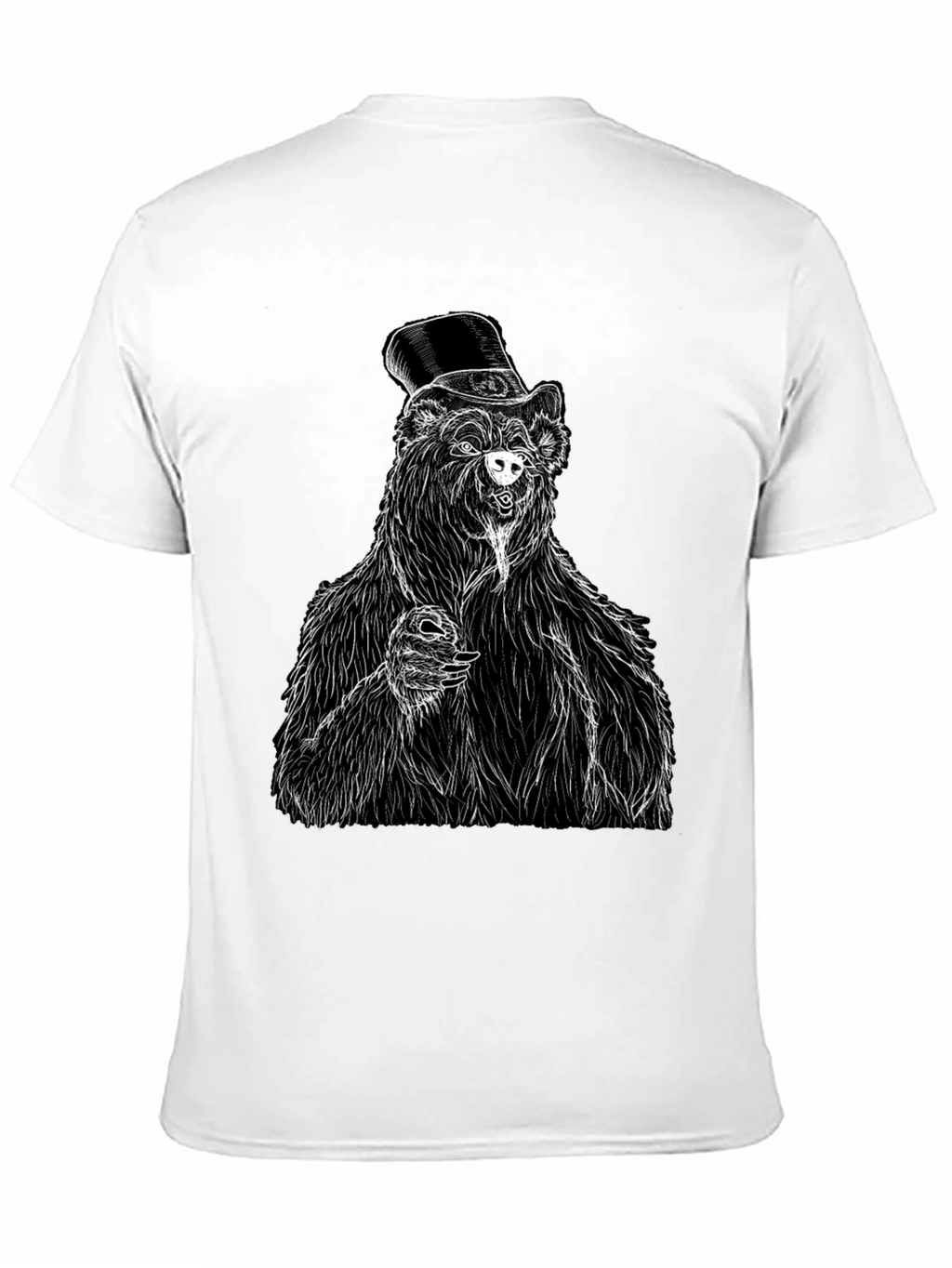 Bear Top Hat T-Shirt - Unique Graphic Tee
