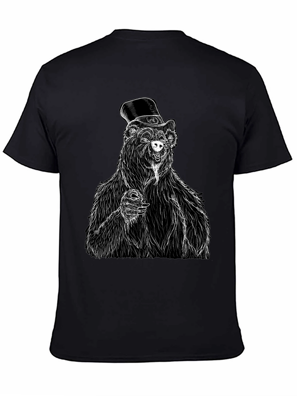 Bear Top Hat T-Shirt - Unique Graphic Tee