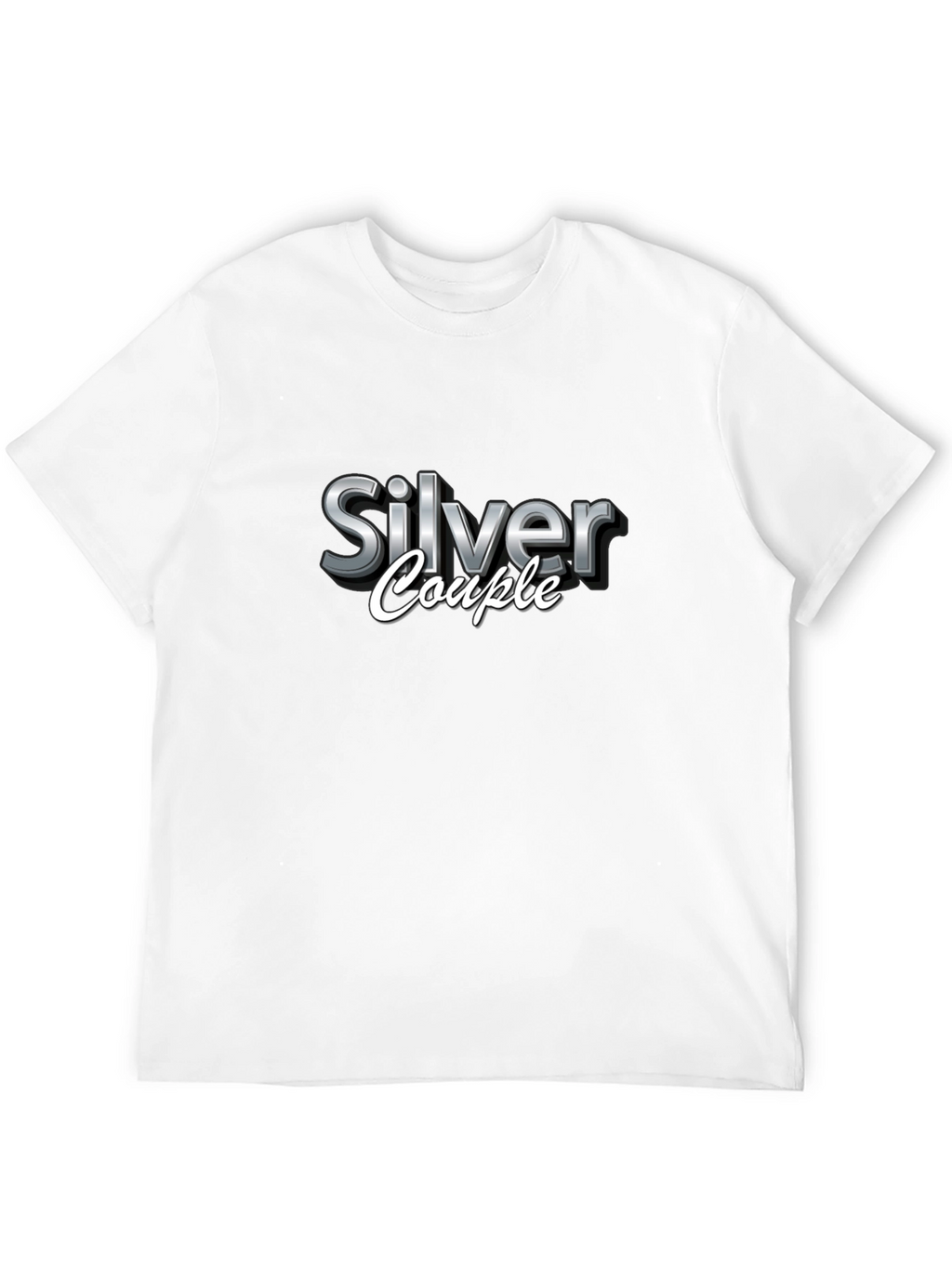 Silver Couple Black T-Shirt