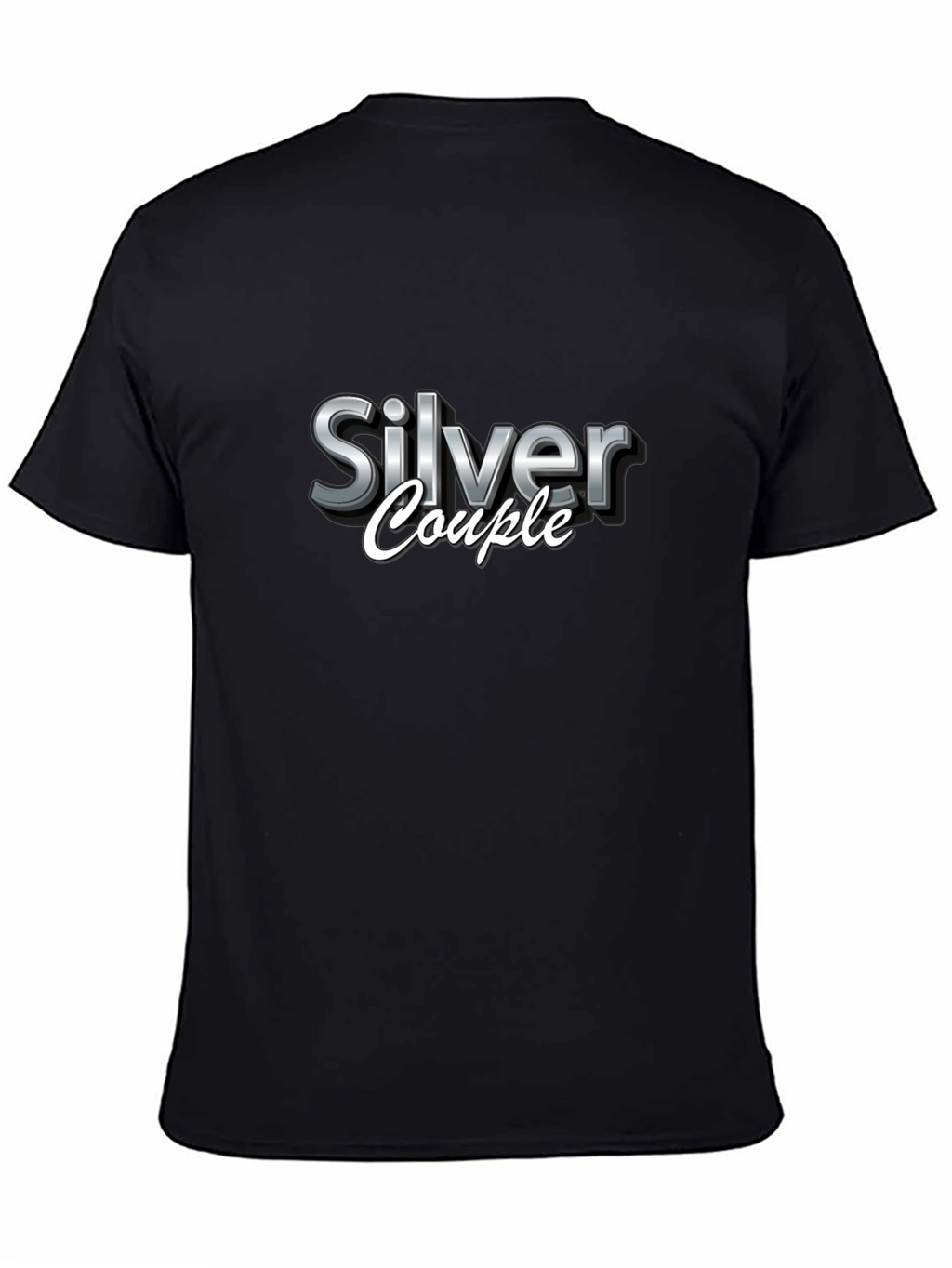 Silver Couple Black T-Shirt