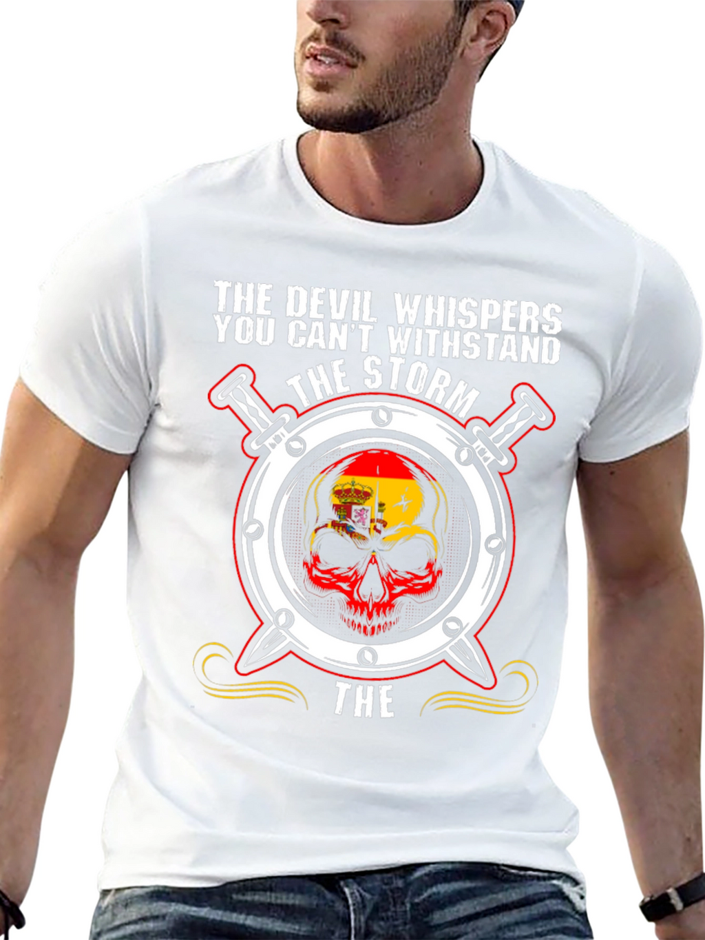 Devil Whispers Storm Graphic Tee