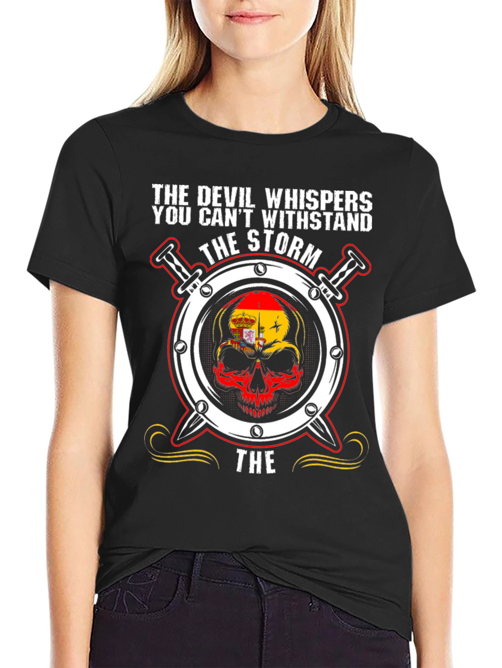 Devil Whispers Storm Graphic Tee
