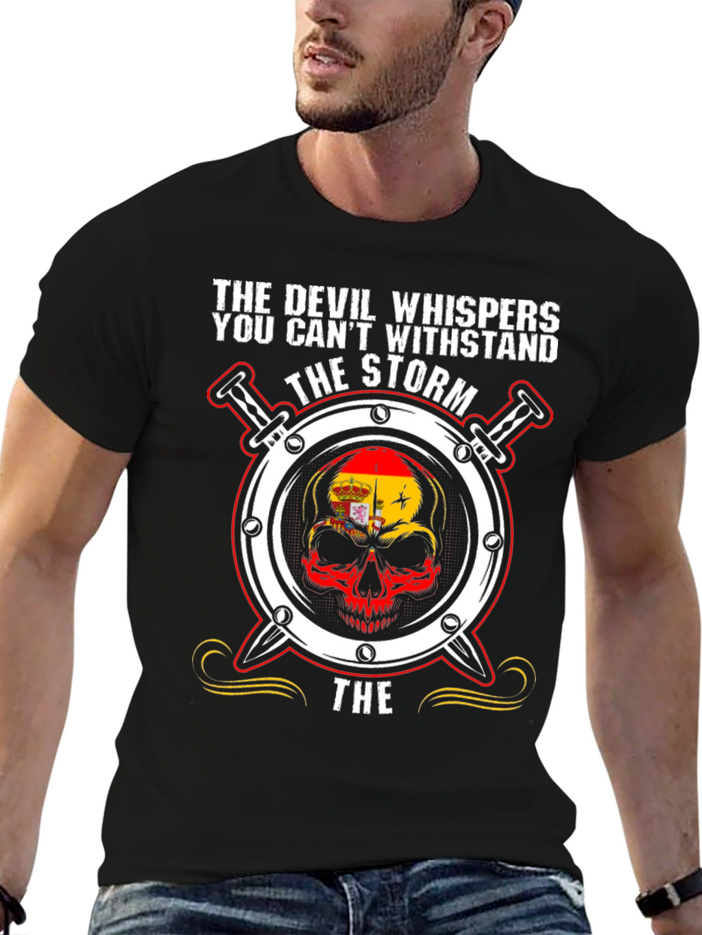 Devil Whispers Storm Graphic Tee