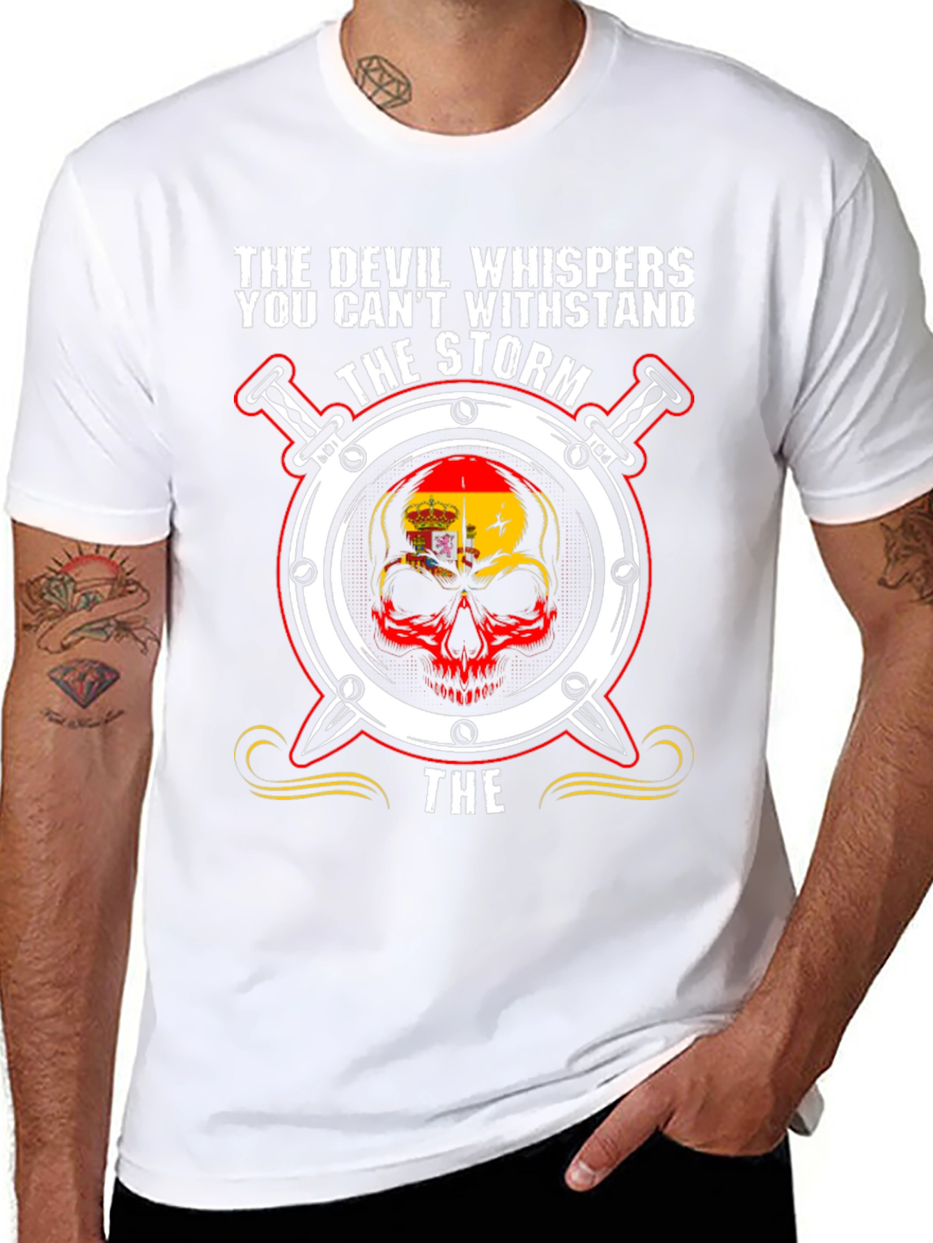 Devil Whispers Storm Graphic Tee