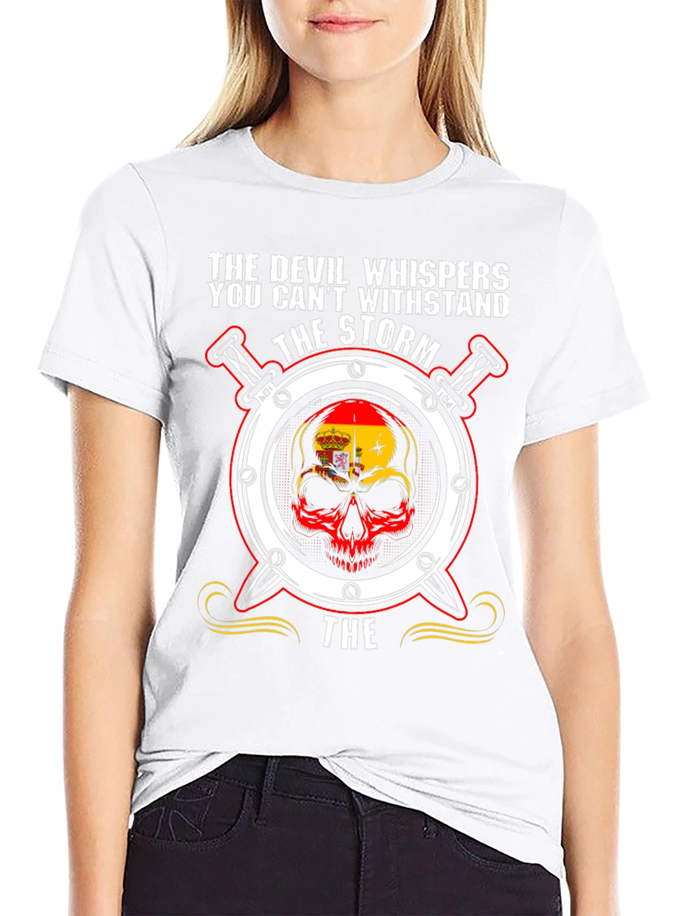 Devil Whispers Storm Graphic Tee