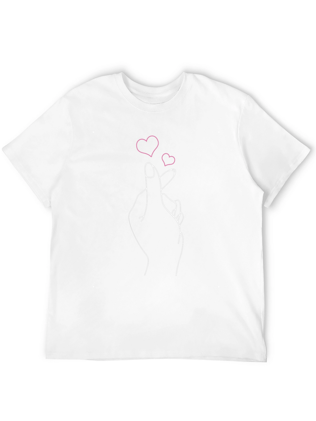 Finger Heart Graphic Tee - Stylish Casual Top
