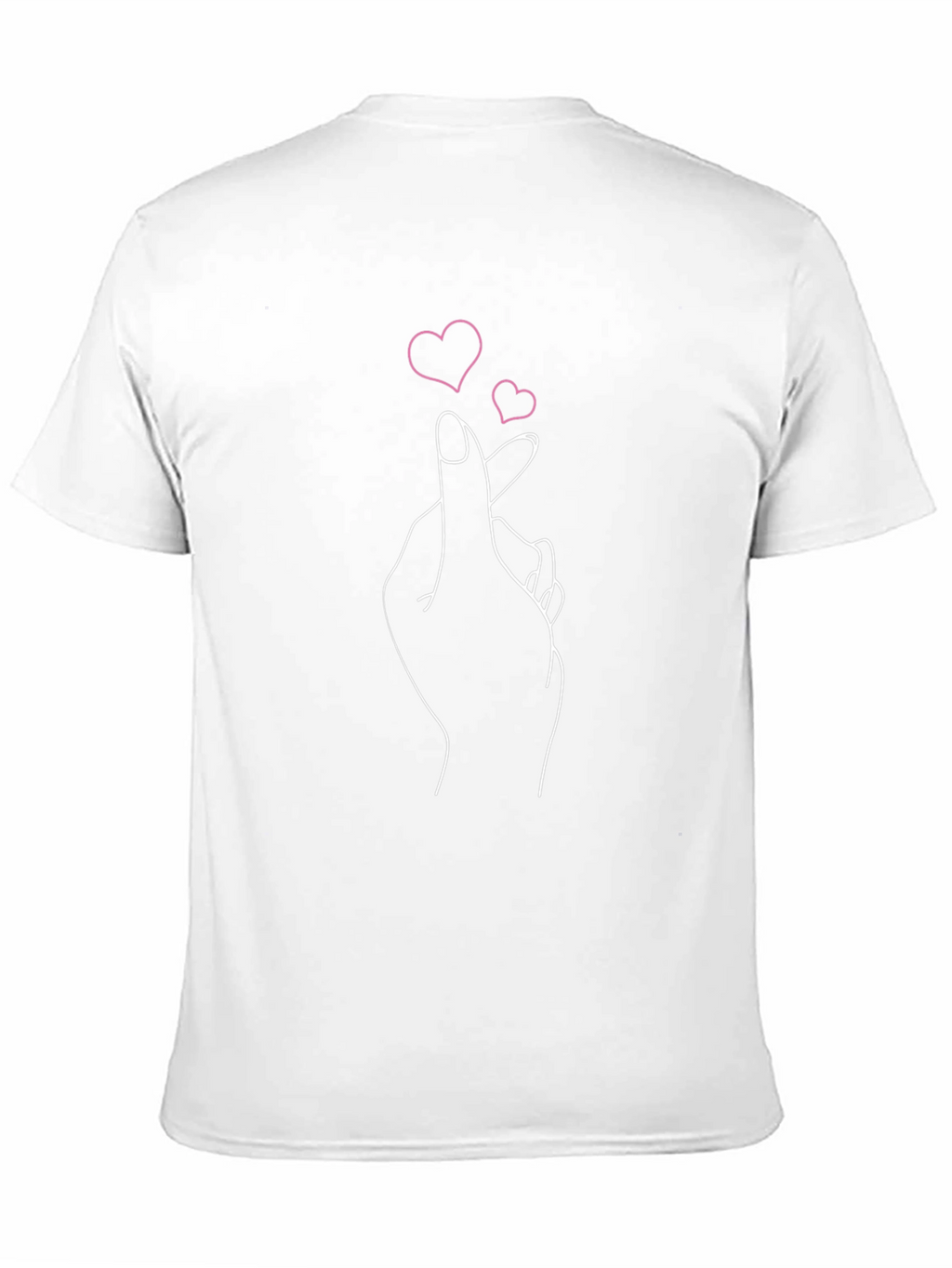 Finger Heart Graphic Tee - Stylish Casual Top