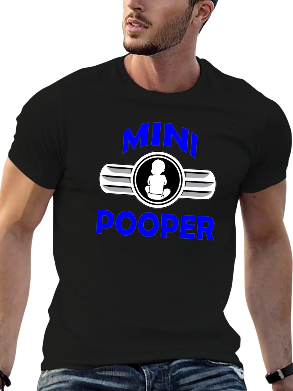 Mini Pooper Graphic T-Shirt Funny Baby Humor Tee