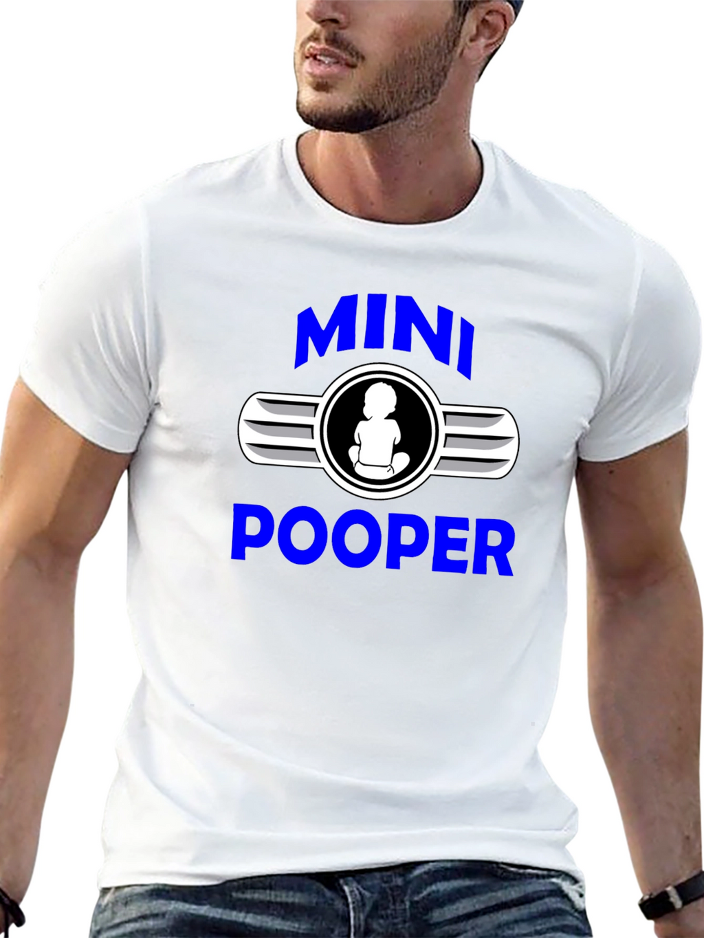 Mini Pooper Graphic T-Shirt Funny Baby Humor Tee