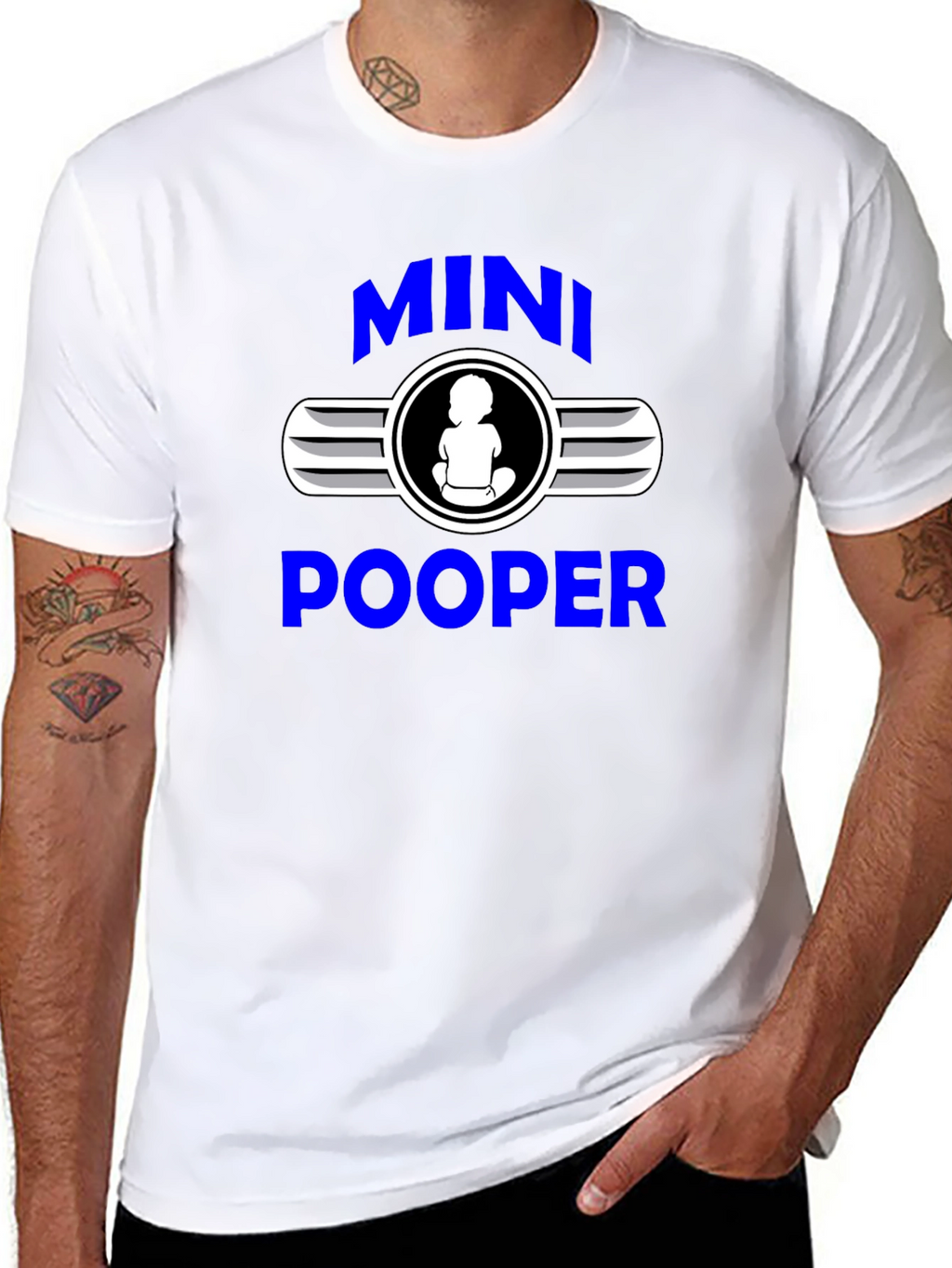 Mini Pooper Graphic T-Shirt Funny Baby Humor Tee