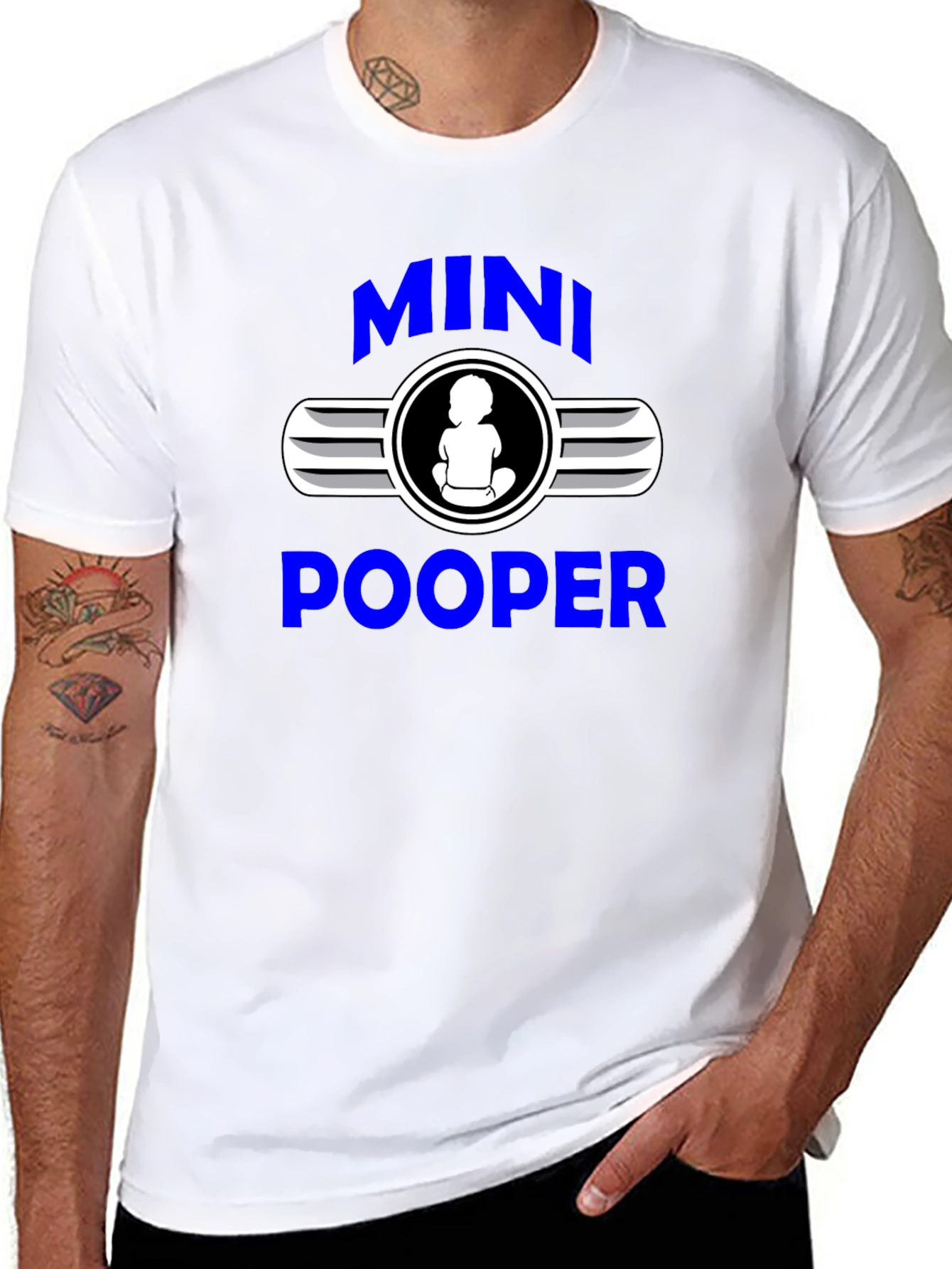 Mini Pooper Graphic T-Shirt Funny Baby Humor Tee