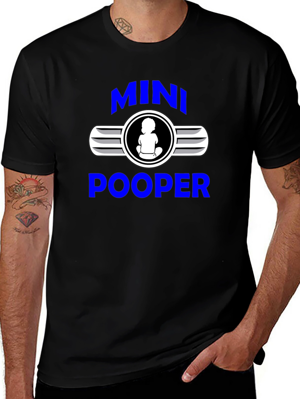Mini Pooper Graphic T-Shirt Funny Baby Humor Tee