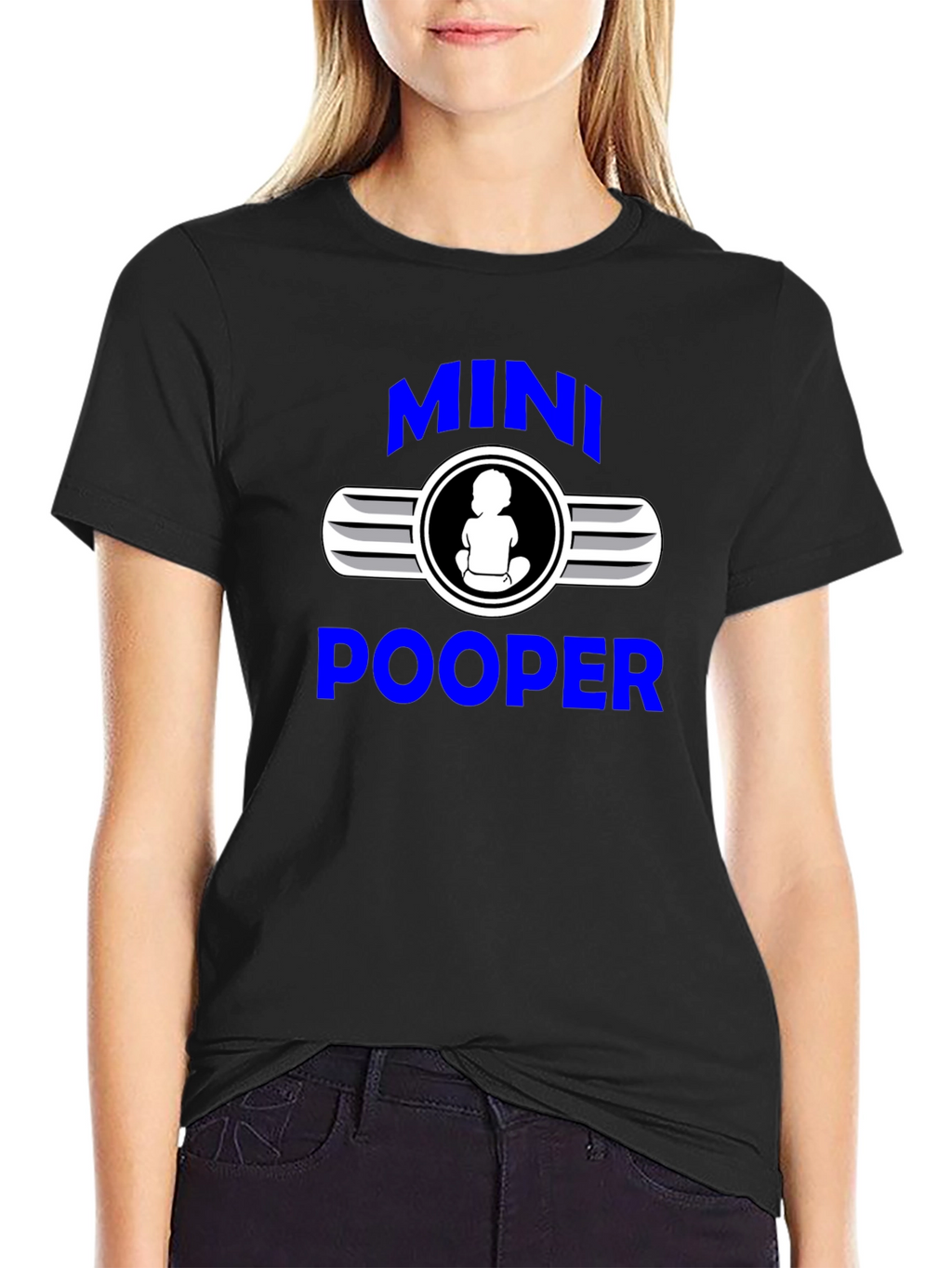 Mini Pooper Graphic T-Shirt Funny Baby Humor Tee