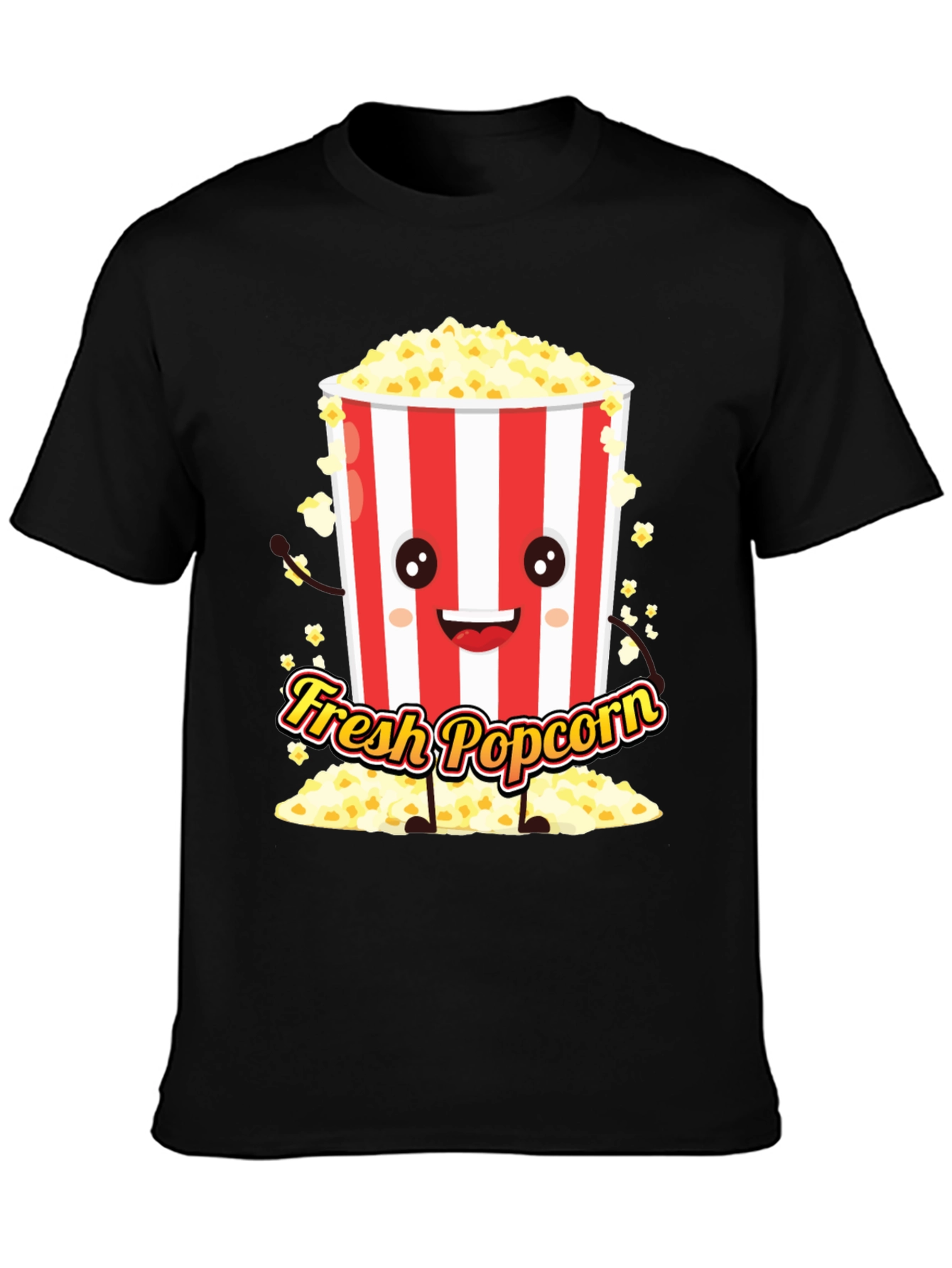 Fresh Popcorn Graphic Tee - Movie Night Shirt