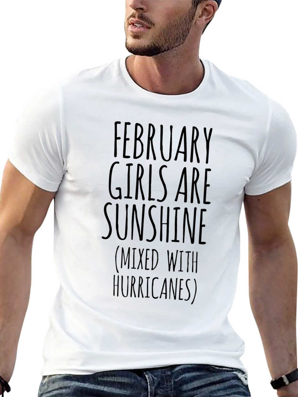 February Girl Sunshine Black T-Shirt
