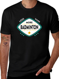 Less Work More Badminton Graphic T-Shirt