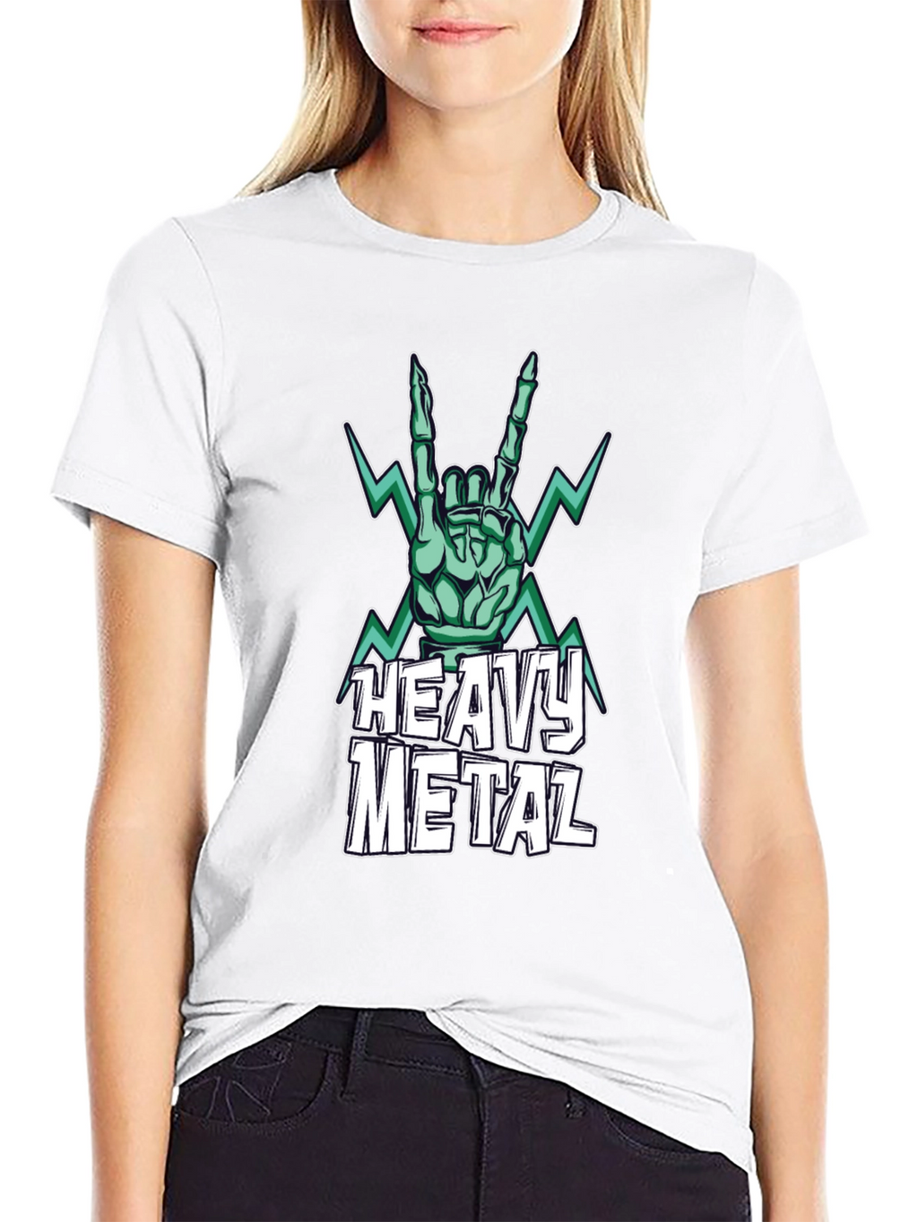 Heavy Metal Graphic Print T-Shirt