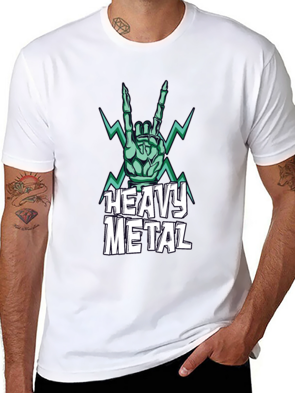 Heavy Metal Graphic Print T-Shirt