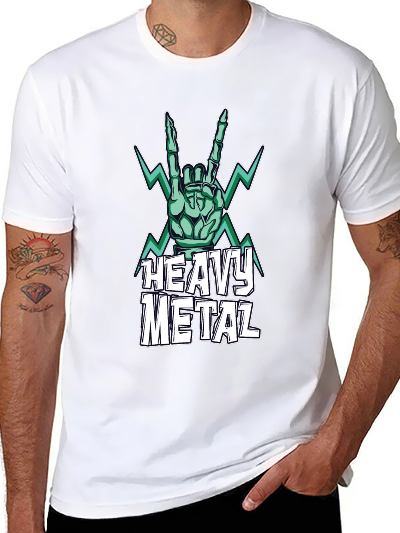 Heavy Metal Graphic Print T-Shirt