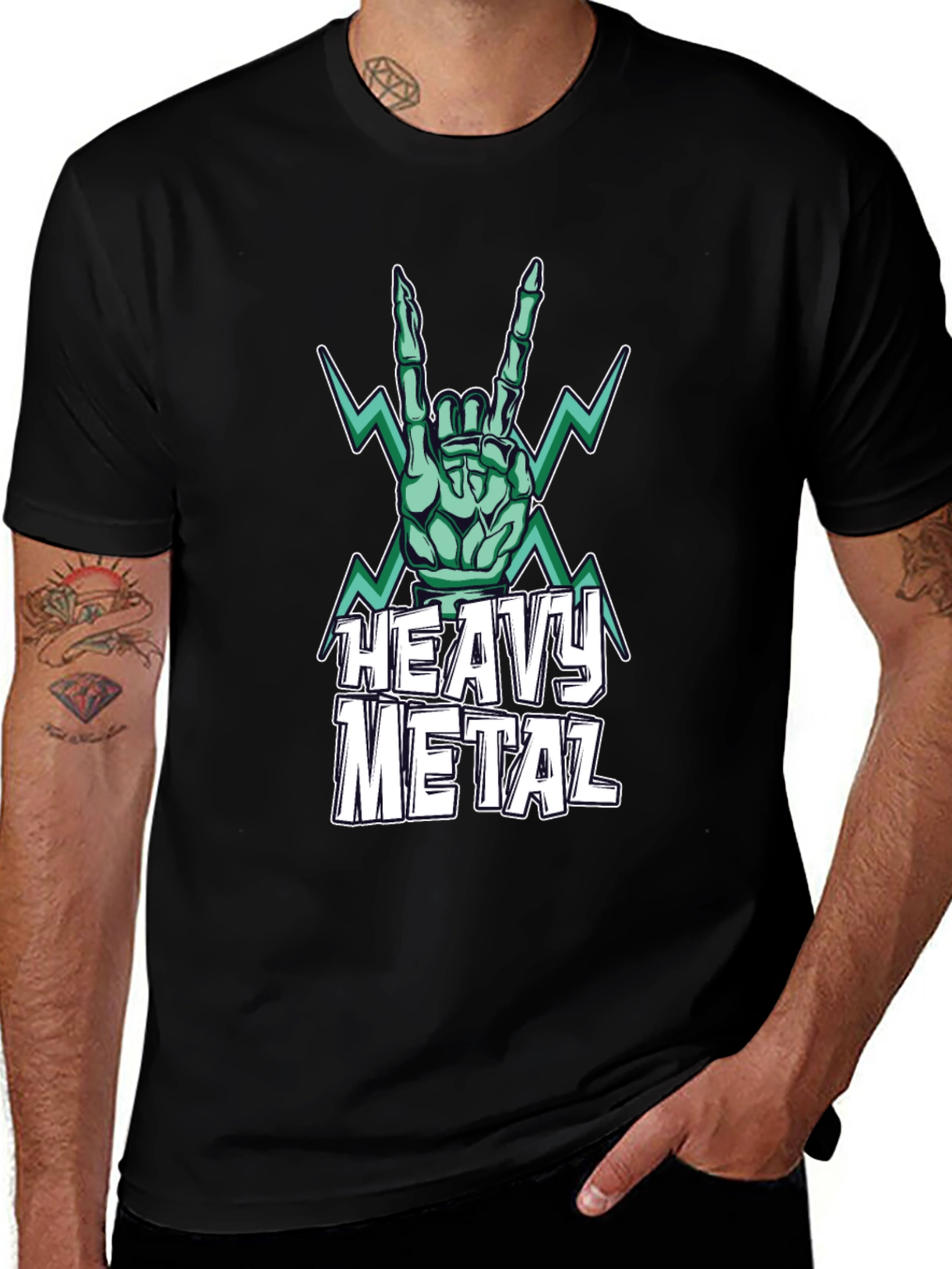 Heavy Metal Graphic Print T-Shirt