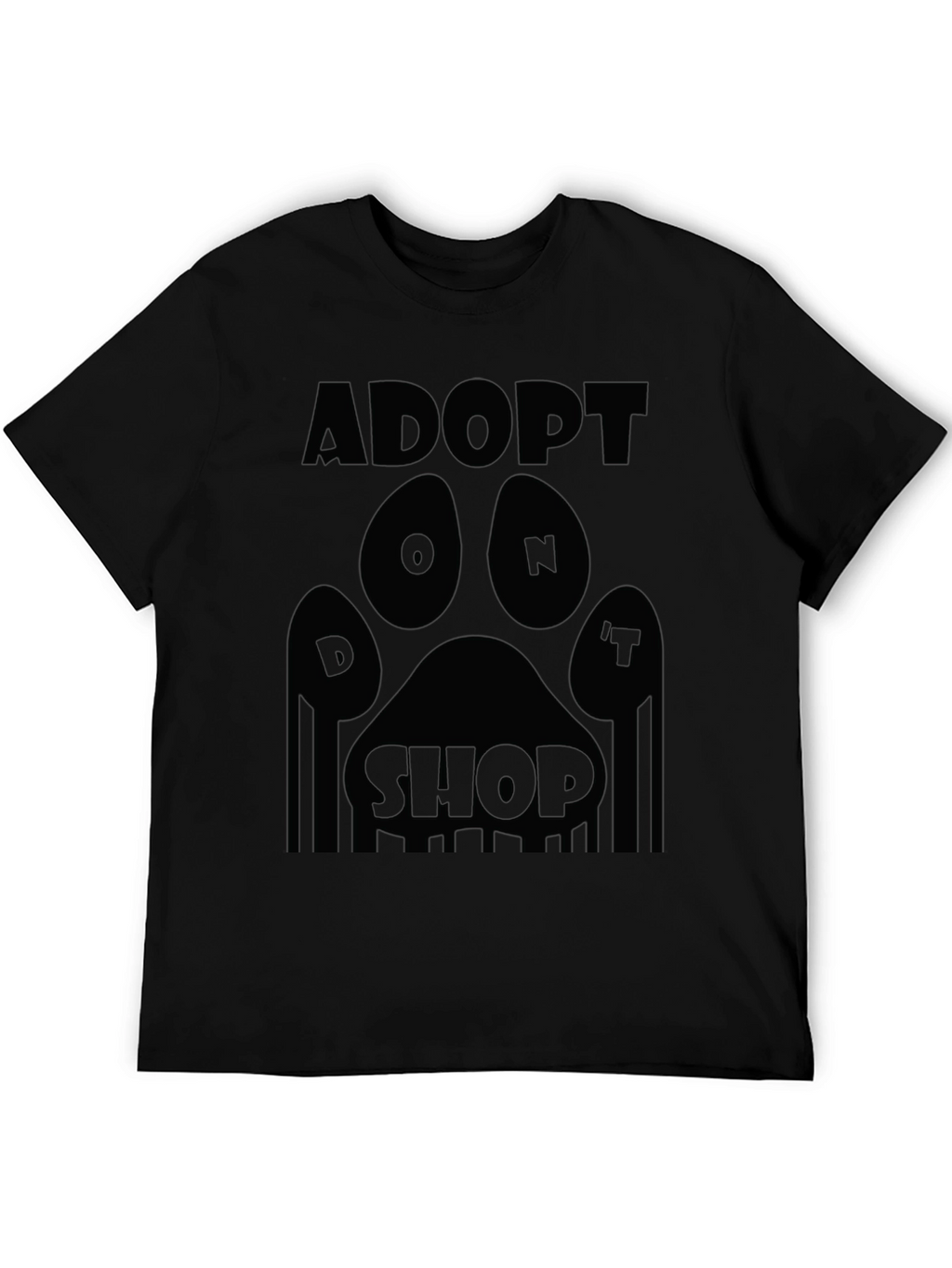 Adopt Dont Shop Black Graphic Tee