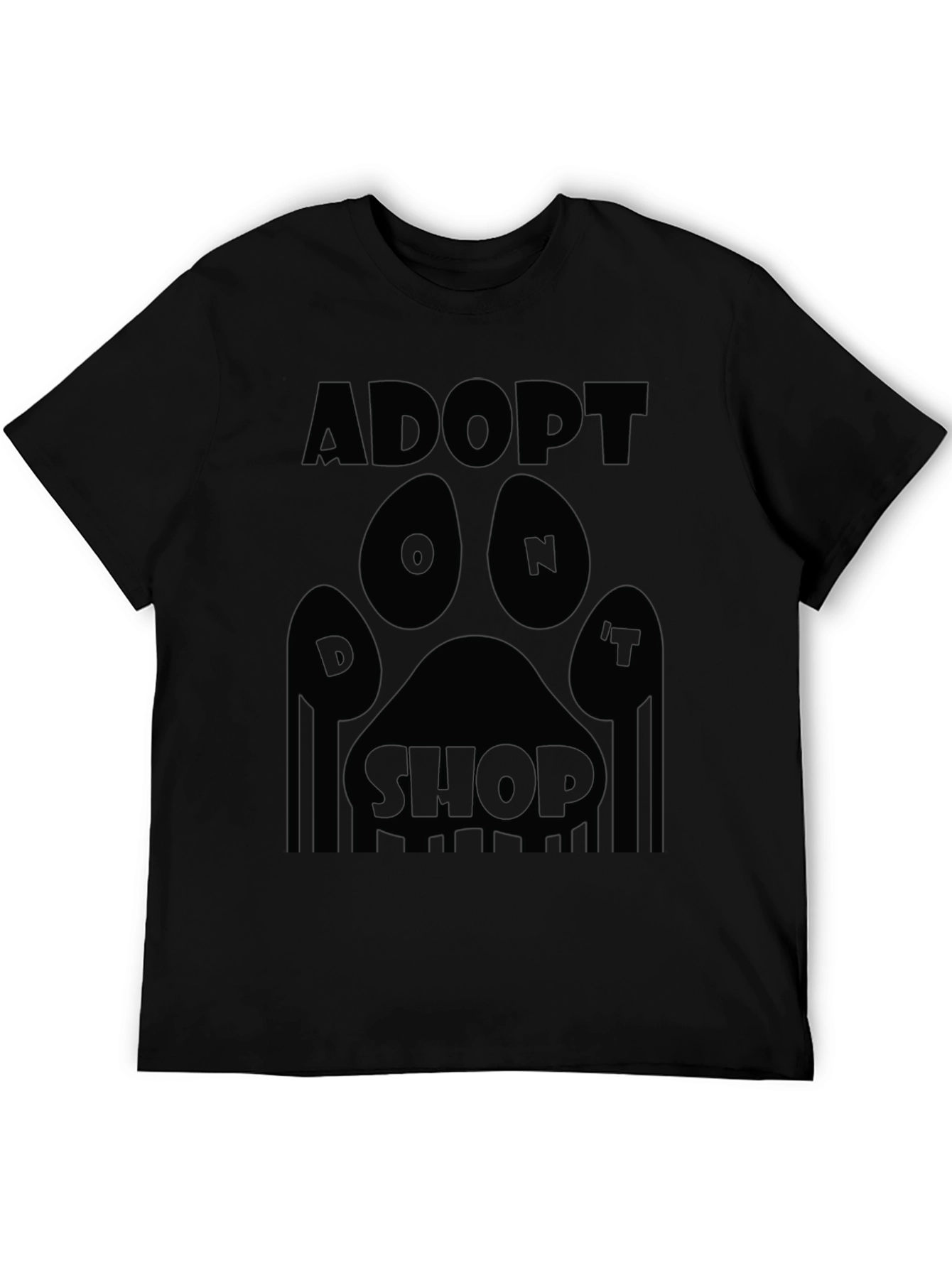 Adopt Dont Shop Black Graphic Tee