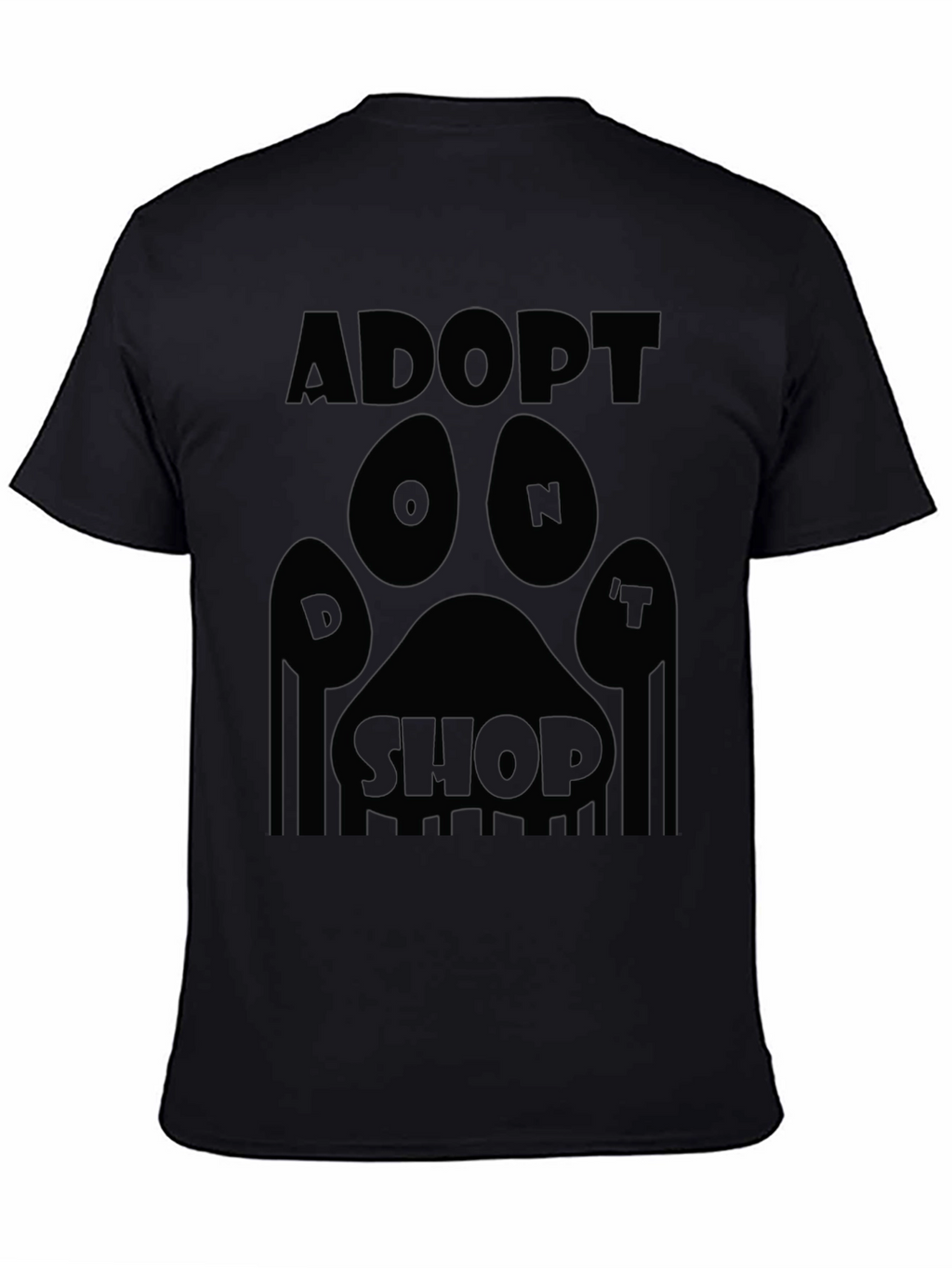 Adopt Dont Shop Black Graphic Tee