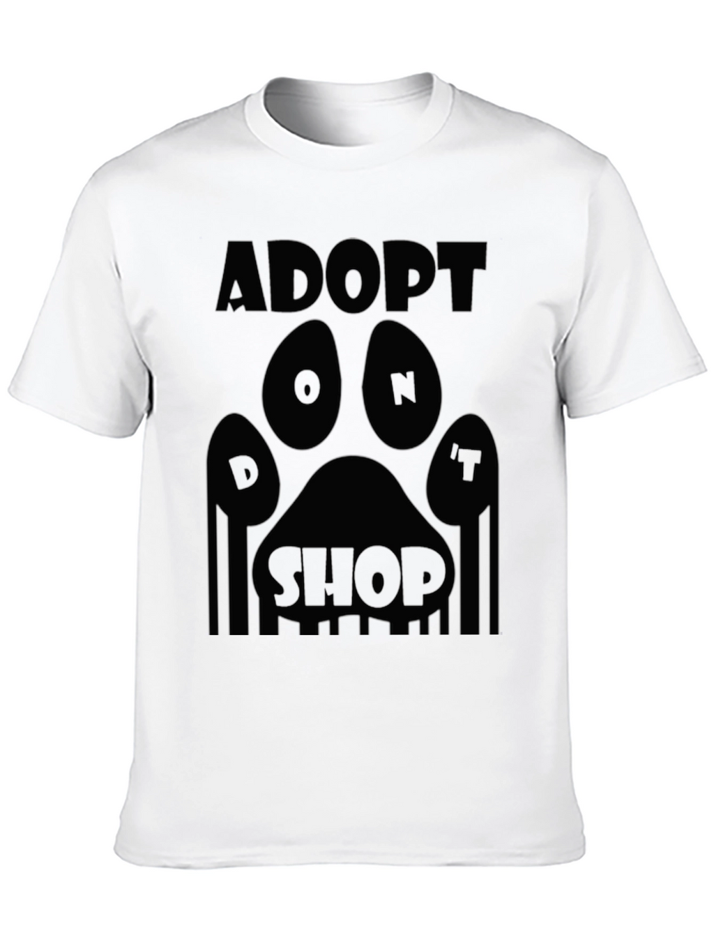 Adopt Dont Shop Black Graphic Tee