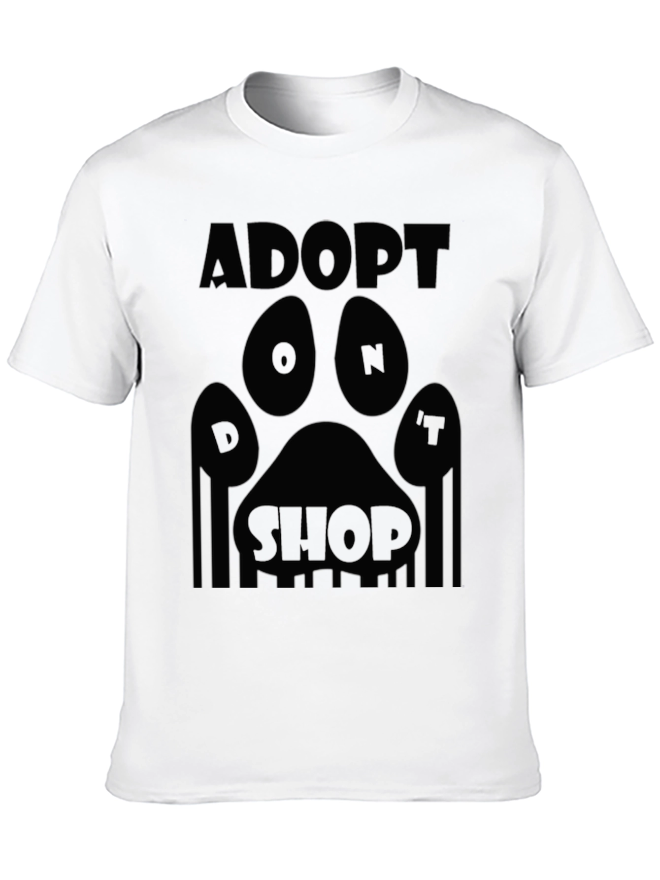 Adopt Dont Shop Black Graphic Tee