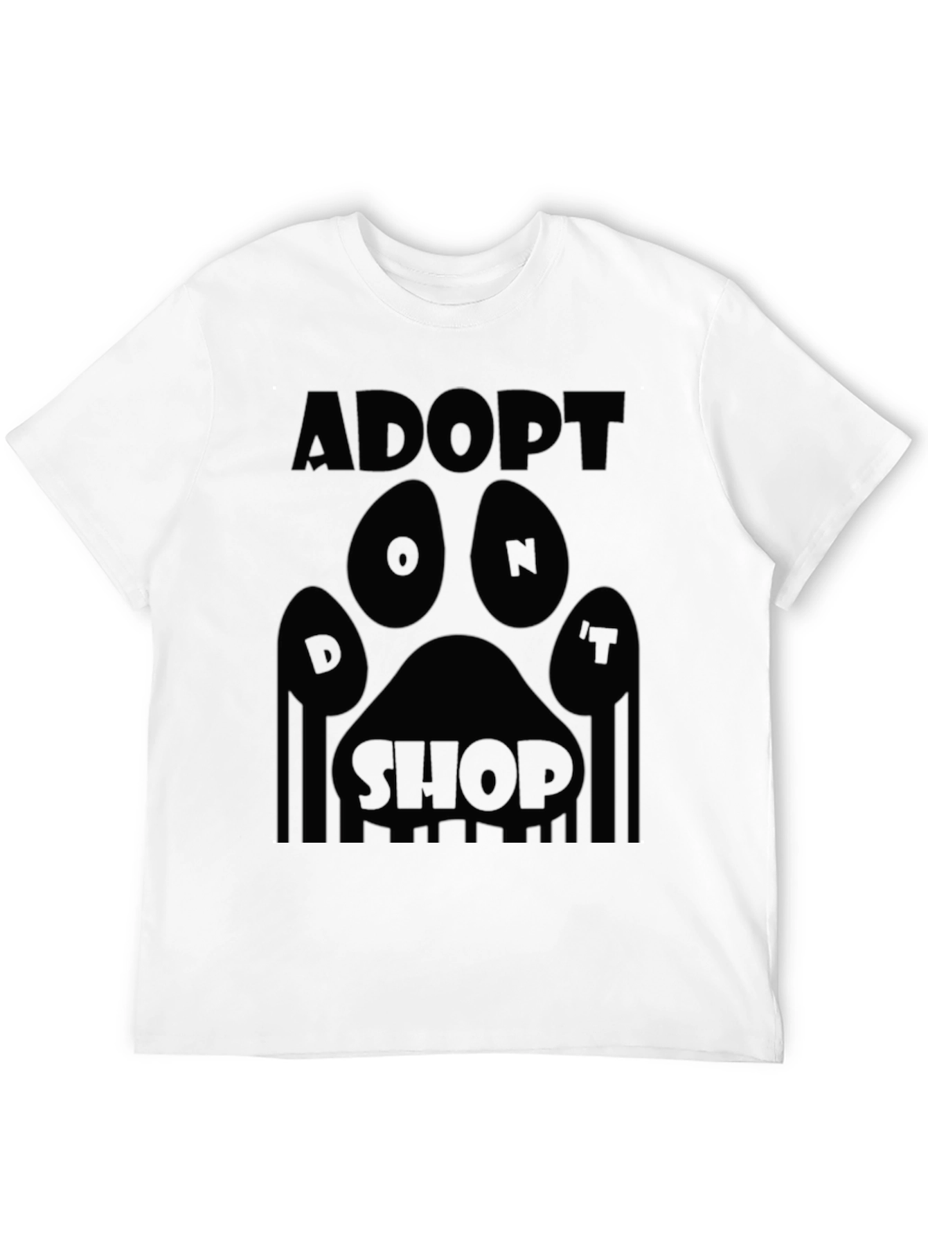 Adopt Dont Shop Black Graphic Tee