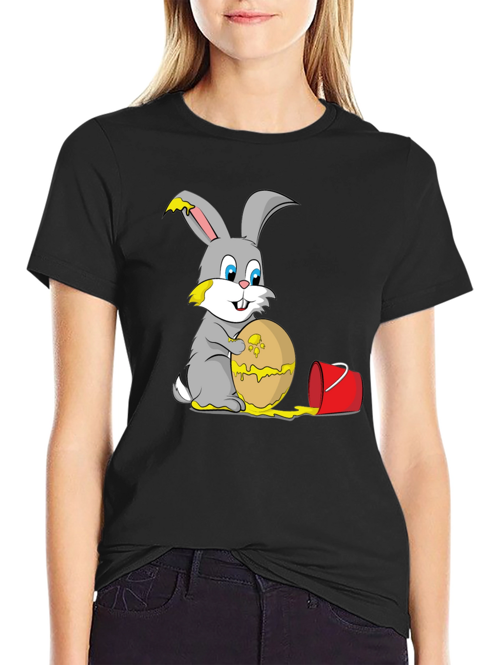 Funny Easter Bunny Egg Painting T-Shirt