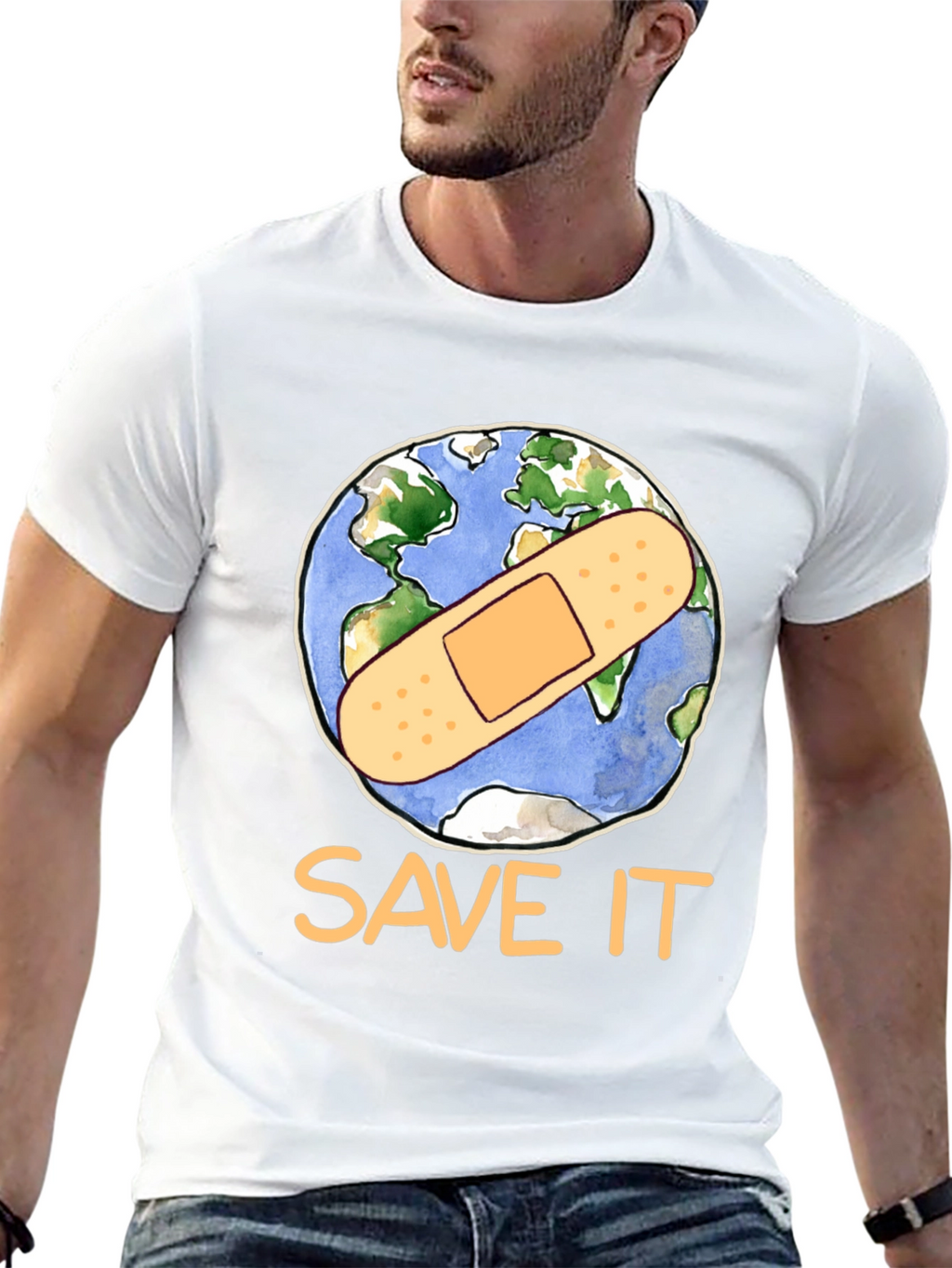 Save It Earth Graphic T-Shirt - Environmental Tee