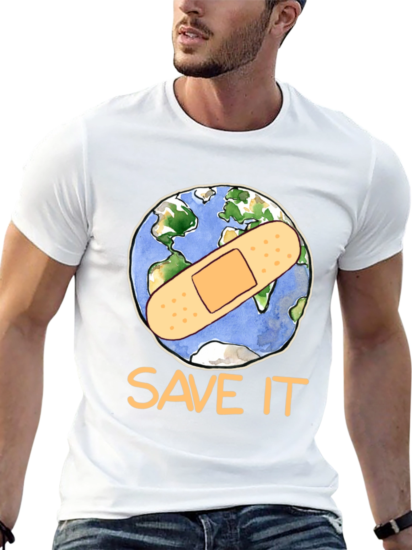 Save It Earth Graphic T-Shirt - Environmental Tee