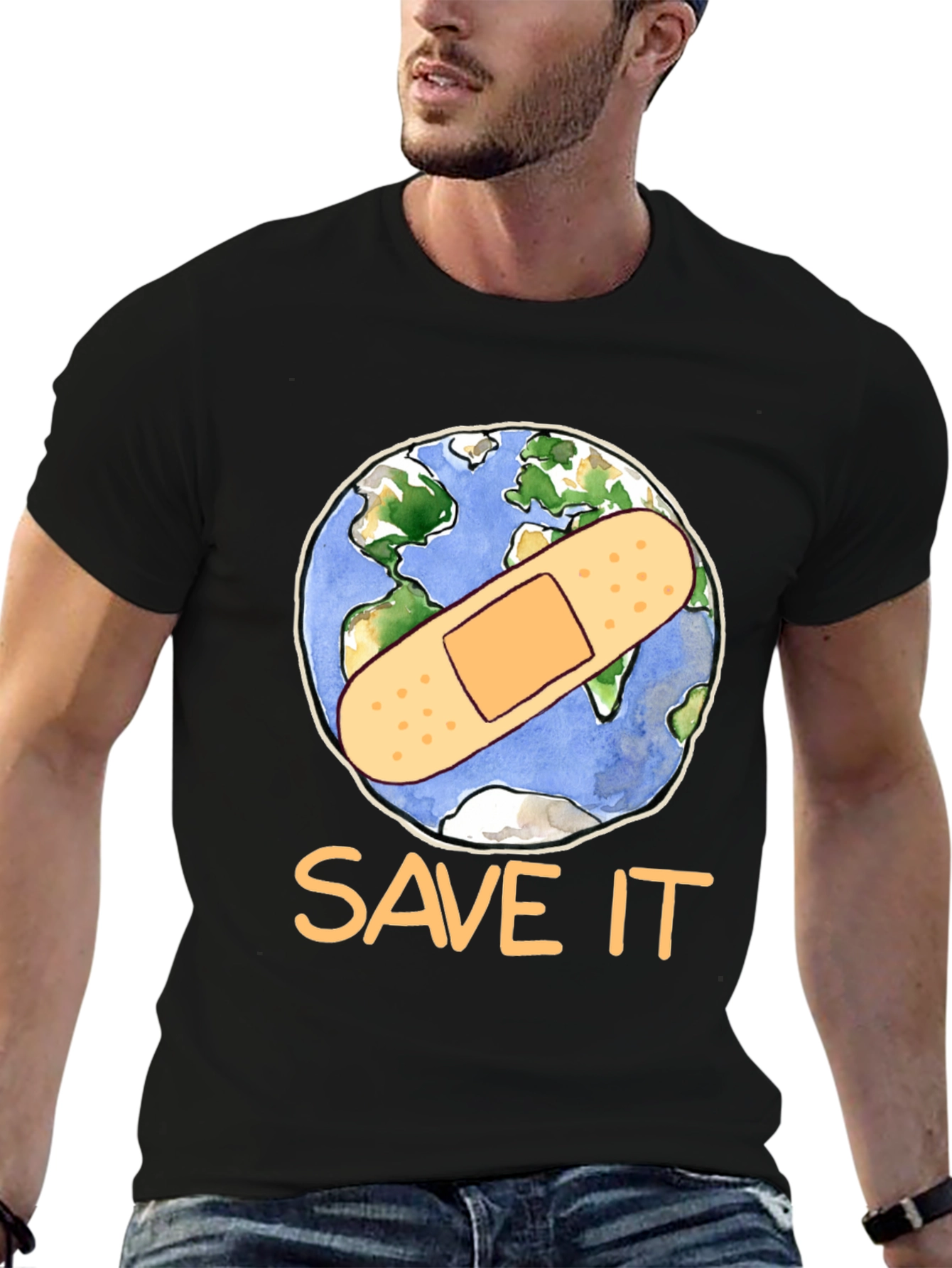 Save It Earth Graphic T-Shirt - Environmental Tee