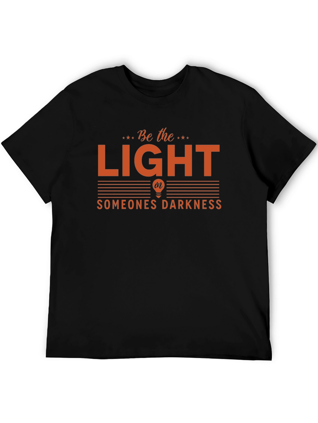 Be The Light Graphic Tee - Inspiring Black T-Shirt