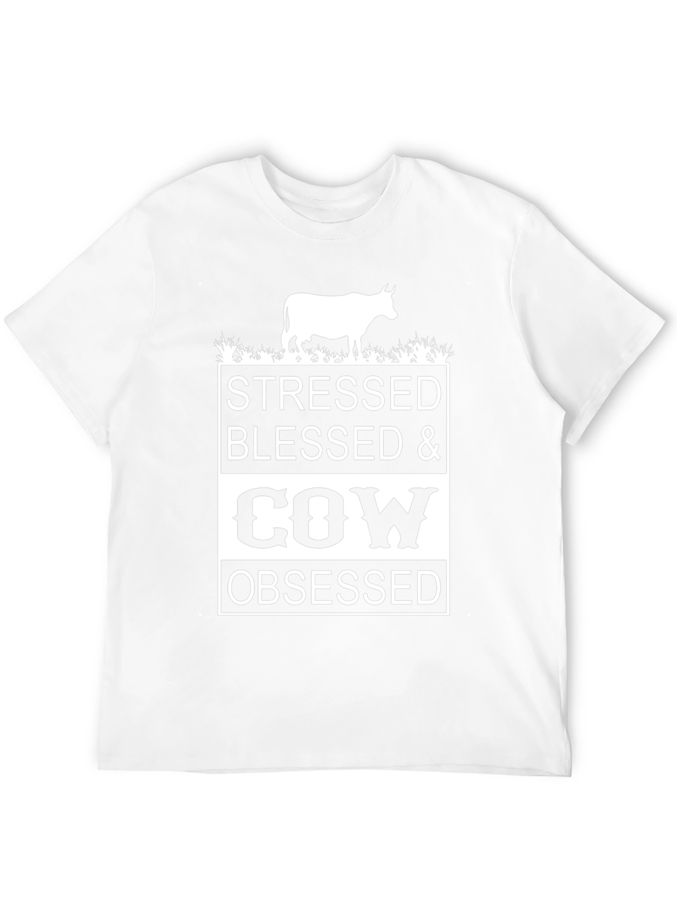 Stressed Blessed & Cow Obsessed T-Shirt