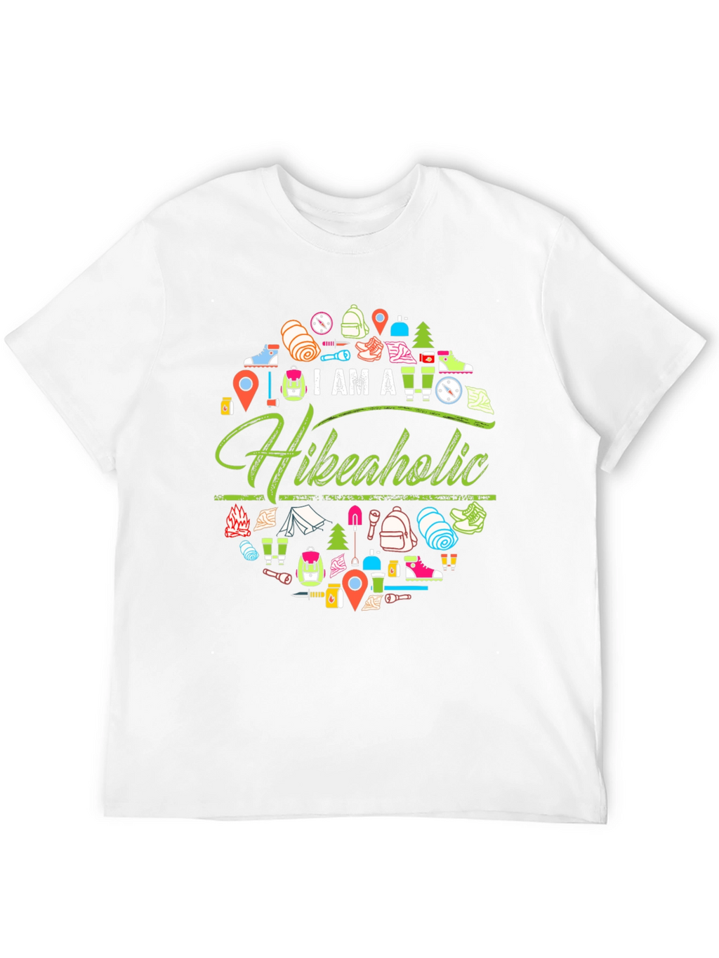 Hikeaholic Graphic Tee - Outdoor Adventure Shirt