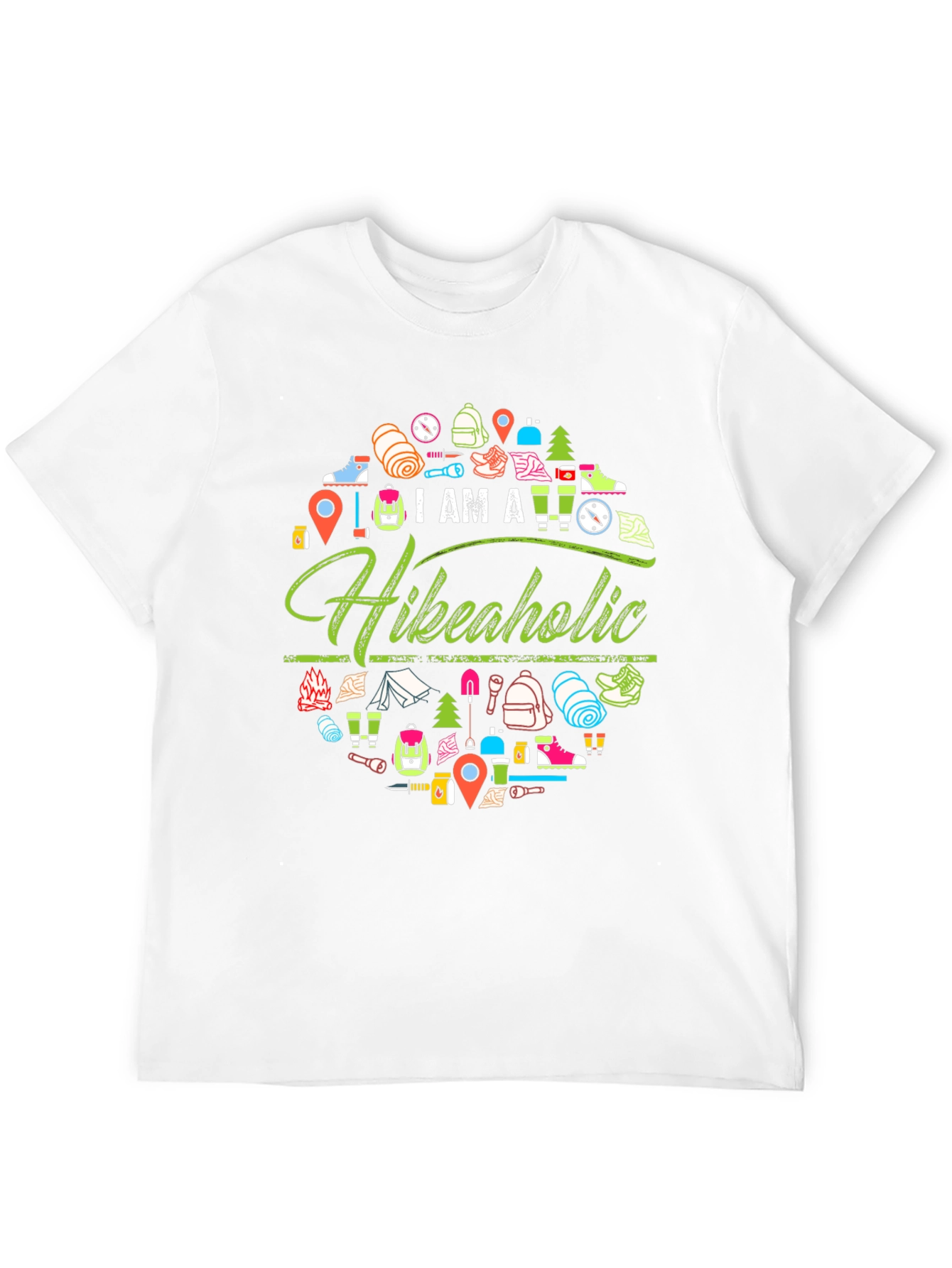 Hikeaholic Graphic Tee - Outdoor Adventure Shirt