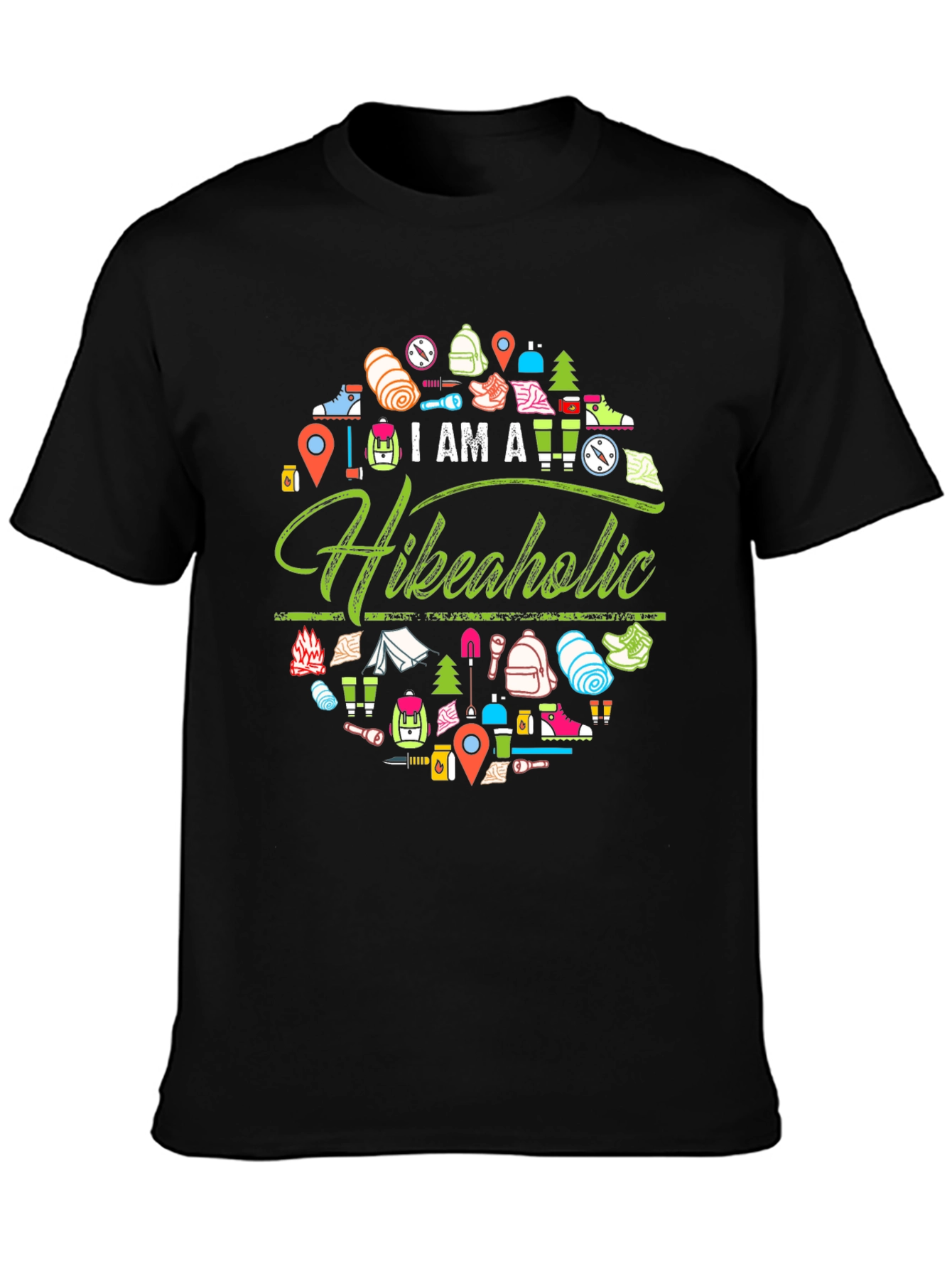 Hikeaholic Graphic Tee - Outdoor Adventure Shirt