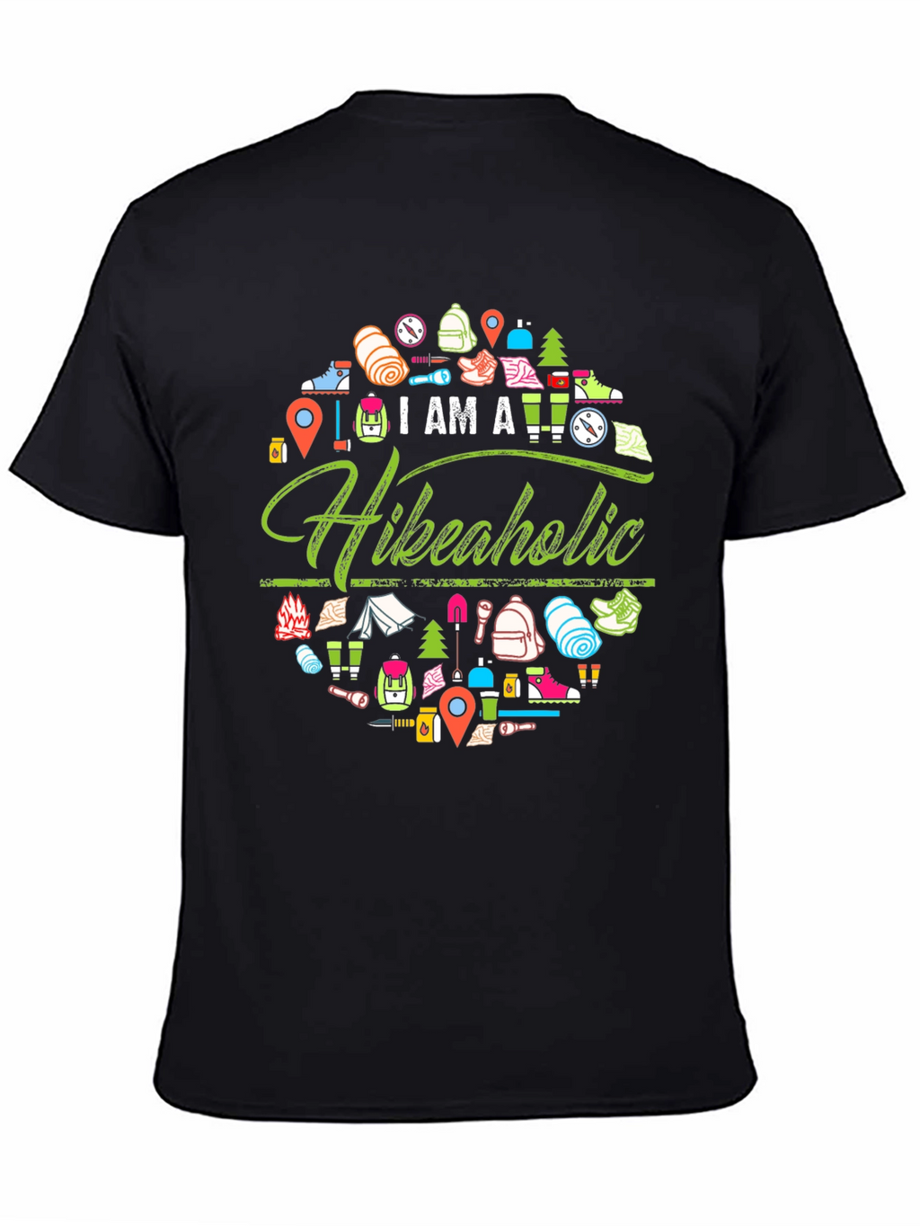 Hikeaholic Graphic Tee - Outdoor Adventure Shirt
