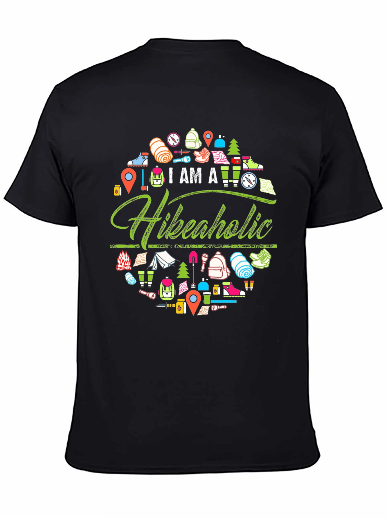 Hikeaholic Graphic Tee - Outdoor Adventure Shirt