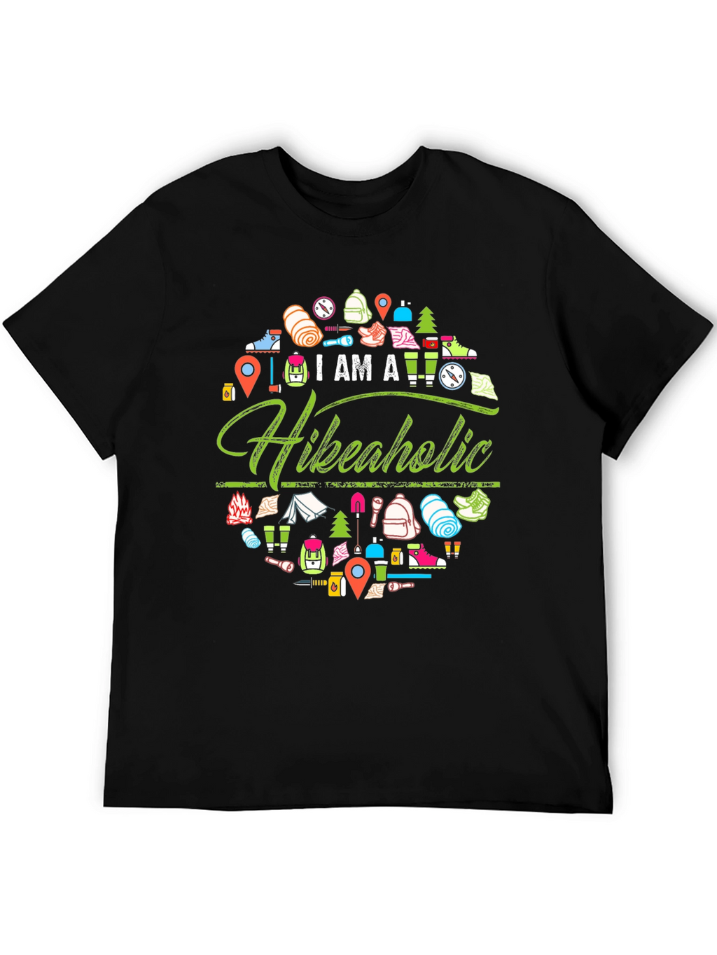Hikeaholic Graphic Tee - Outdoor Adventure Shirt