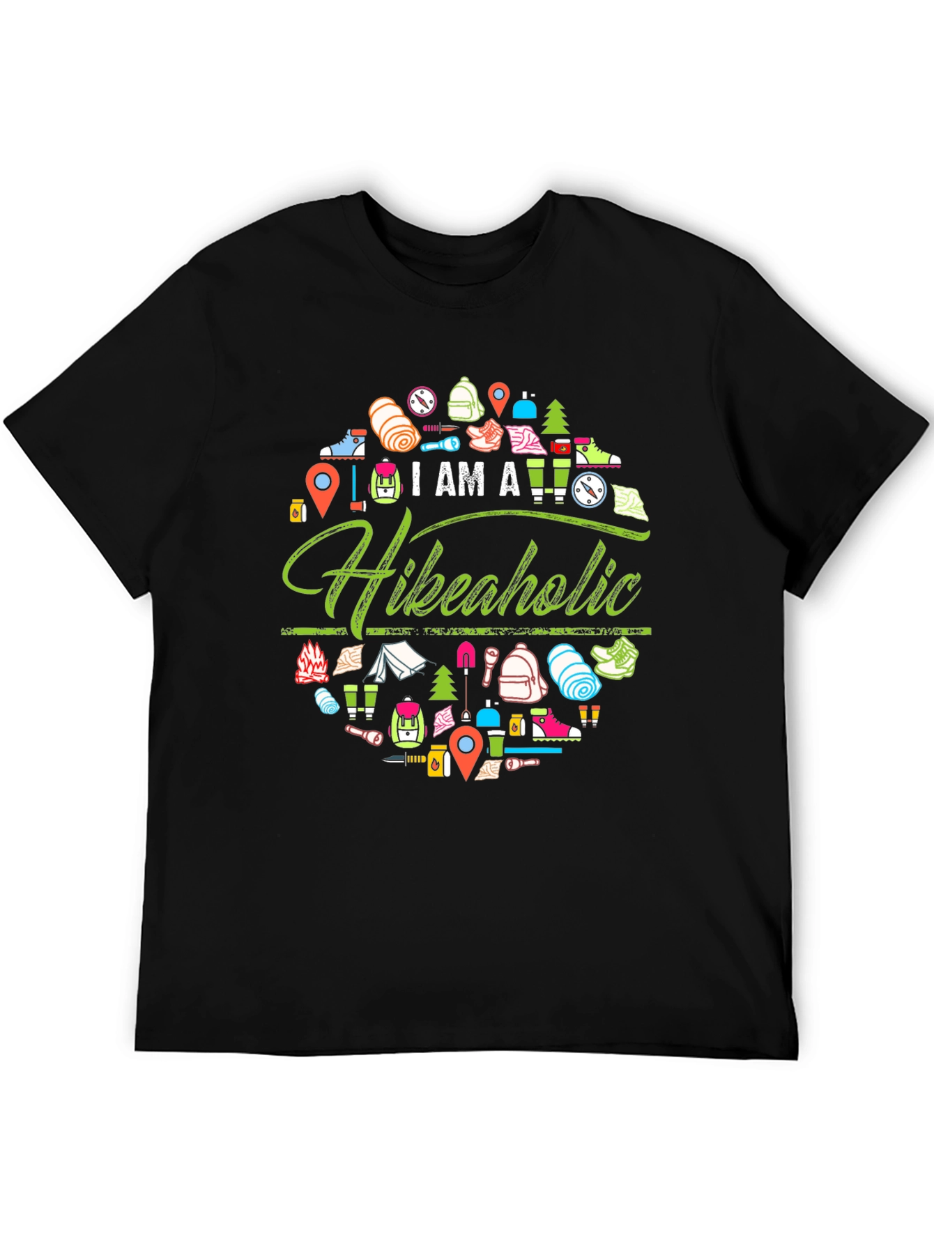 Hikeaholic Graphic Tee - Outdoor Adventure Shirt