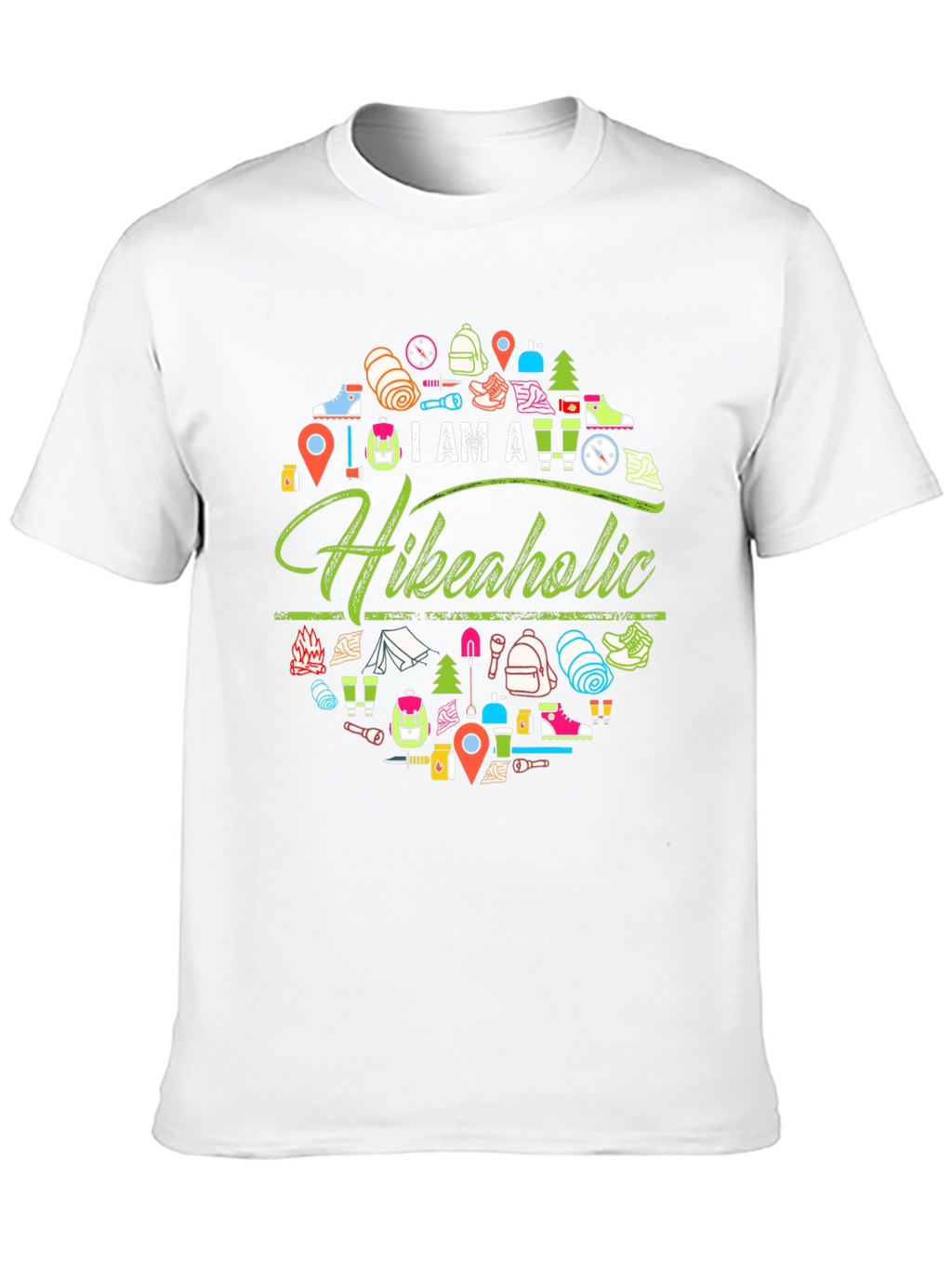 Hikeaholic Graphic Tee - Outdoor Adventure Shirt