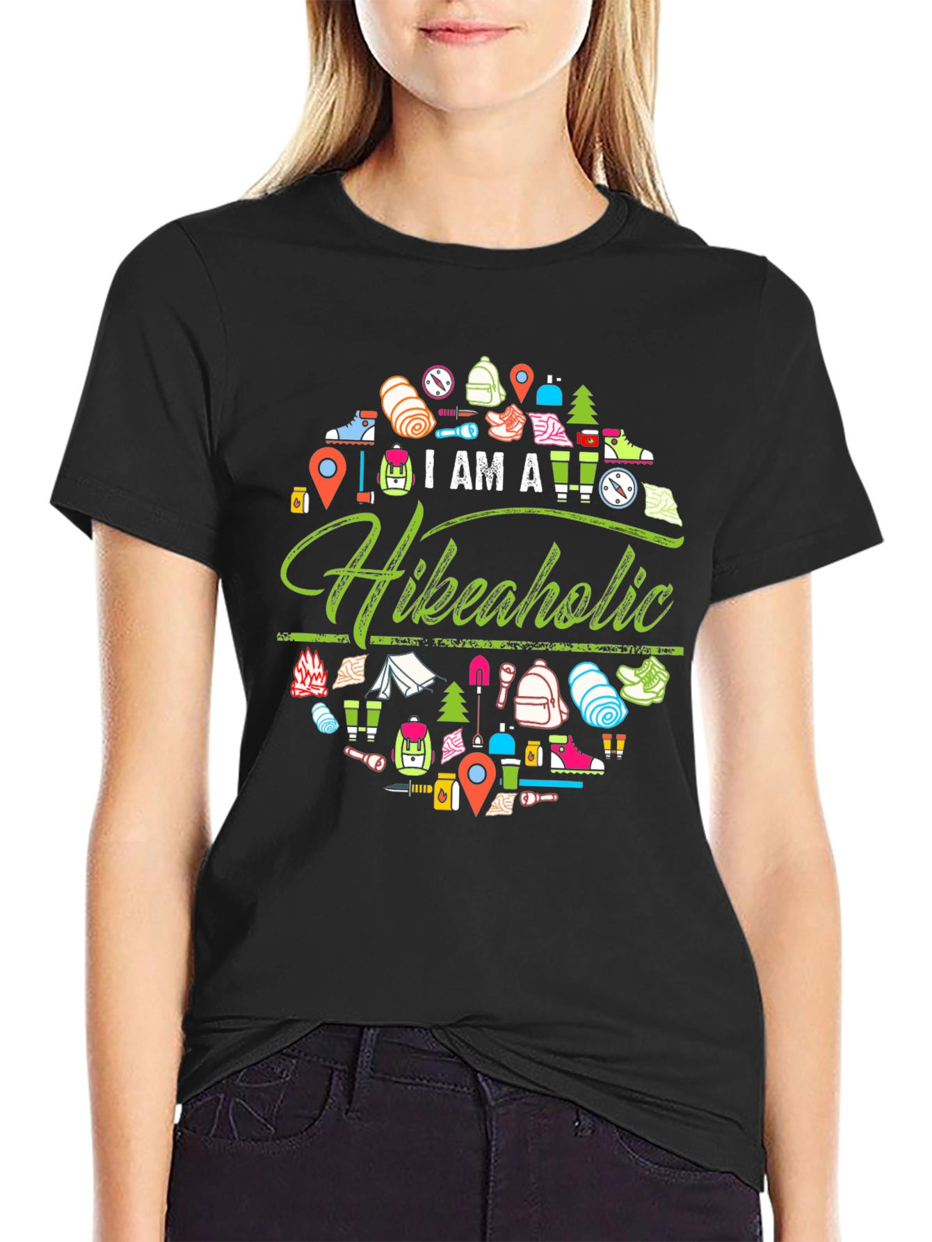 Hikeaholic Graphic Tee - Outdoor Adventure Shirt