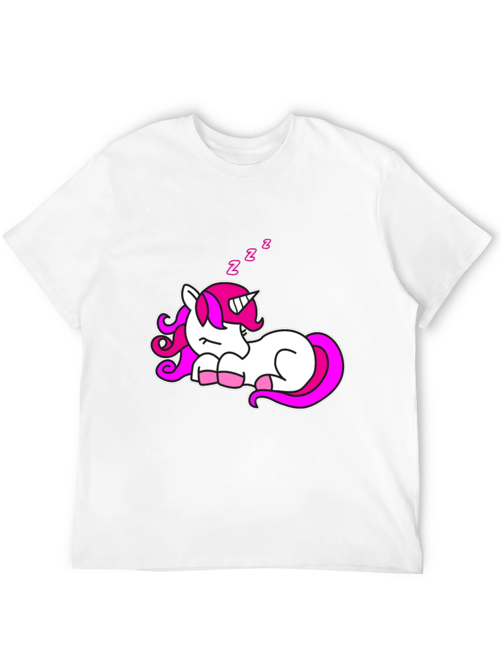 Sleeping Unicorn Graphic T-Shirt - Black