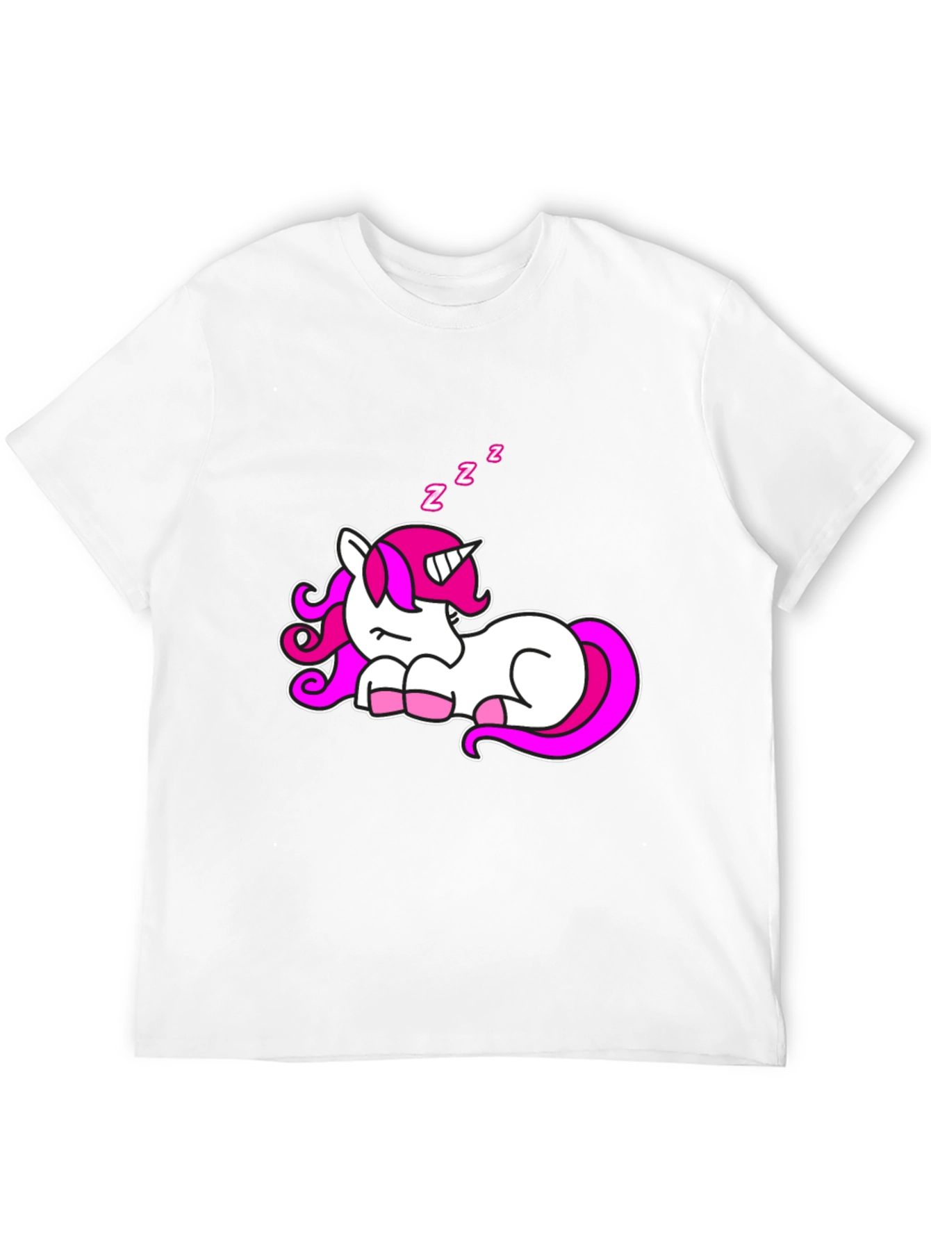 Sleeping Unicorn Graphic T-Shirt - Black